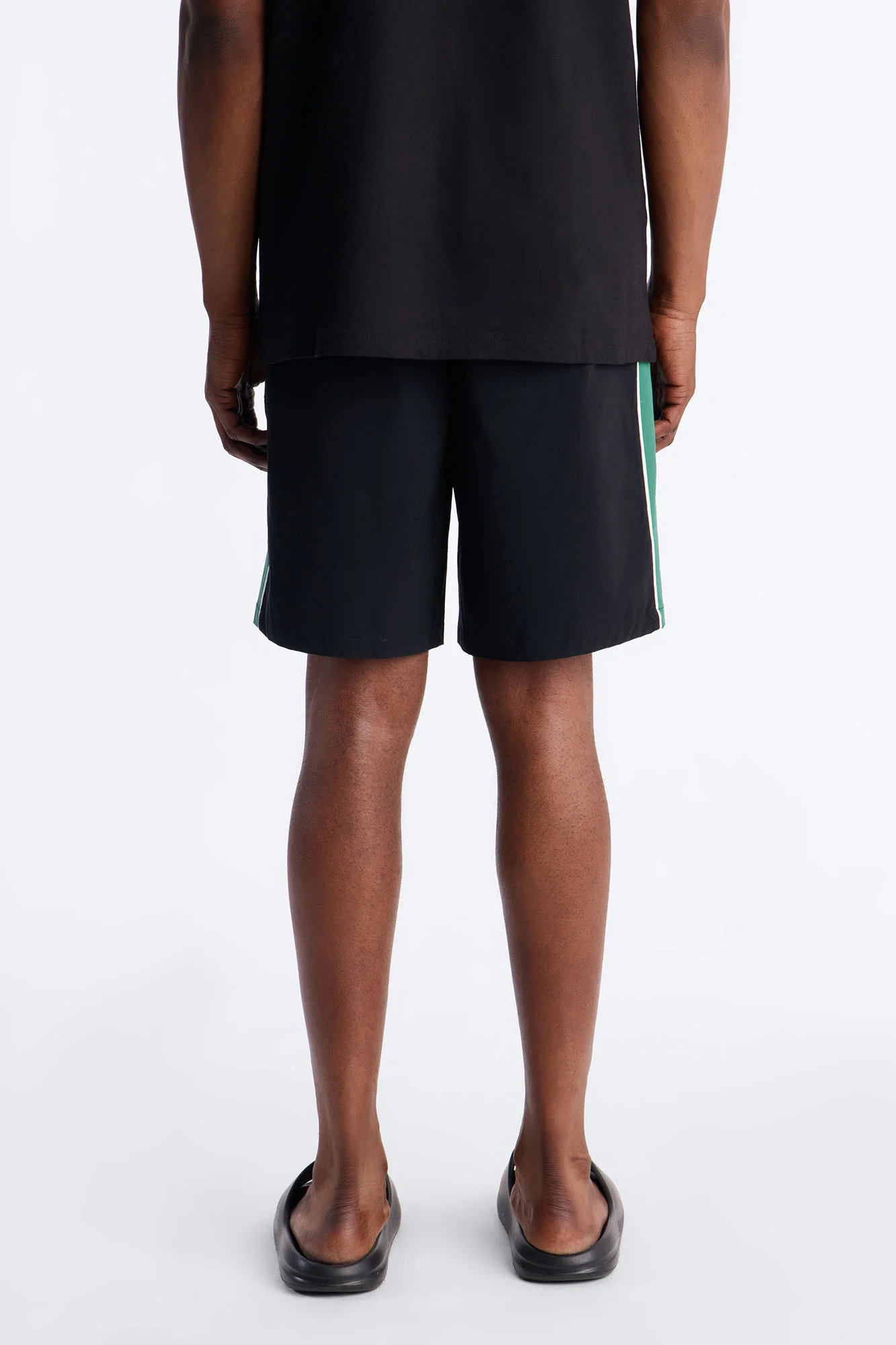 Everyday Stretch Paneled Boardshorts 9″ - Black/Green - Image 5