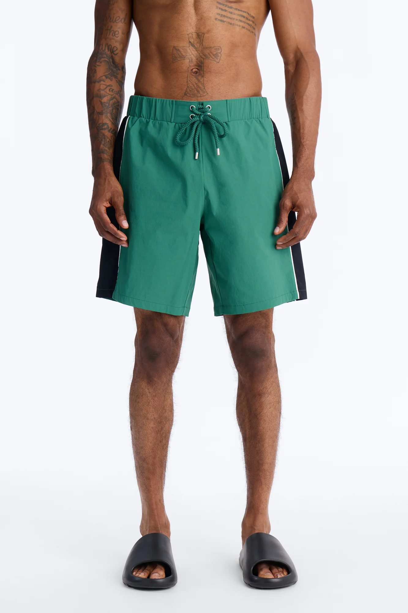 Everyday Stretch Paneled Boardshorts 9″ - Green