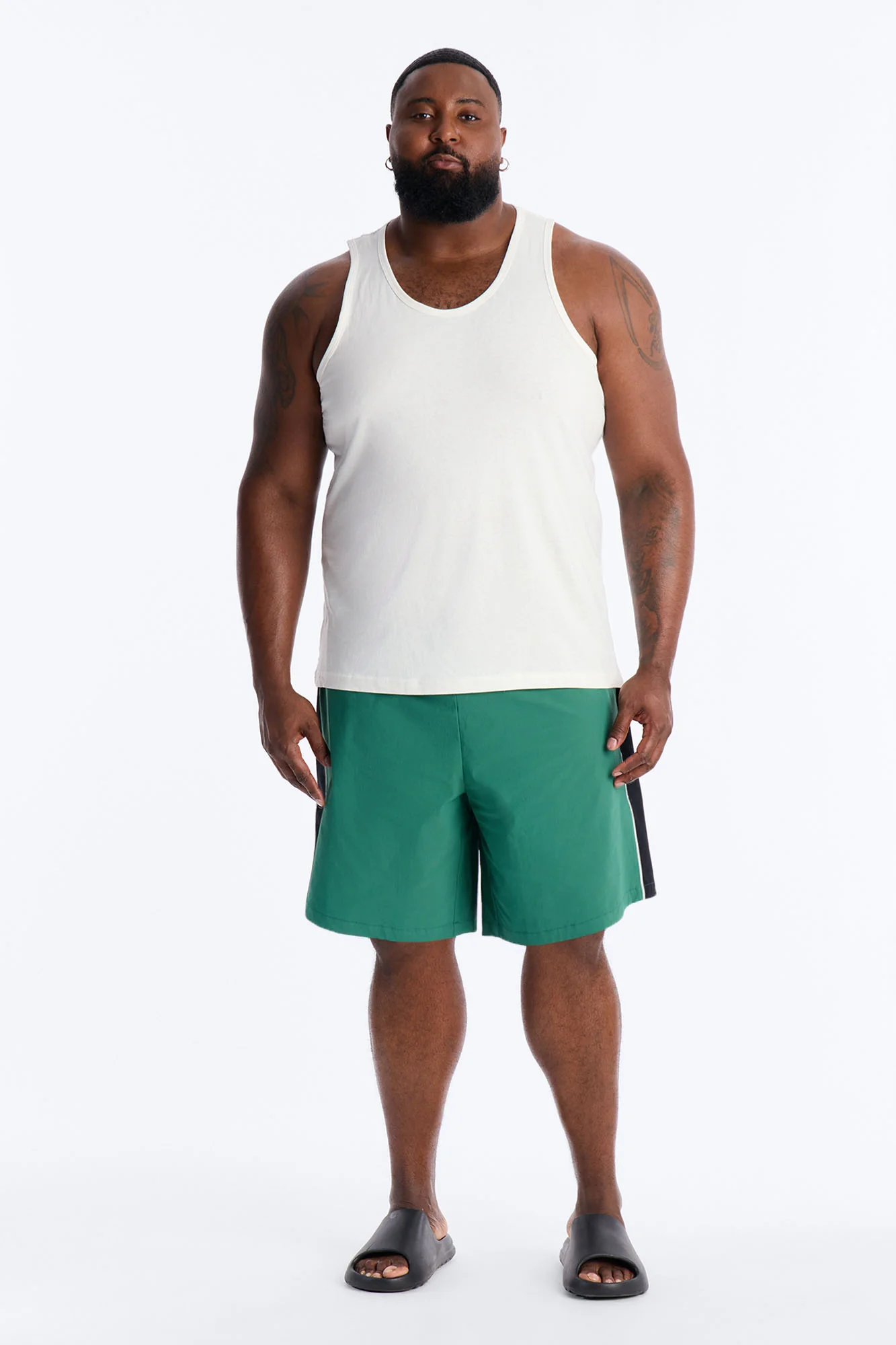 Everyday Stretch Paneled Boardshorts 9″ - Green - Image 6