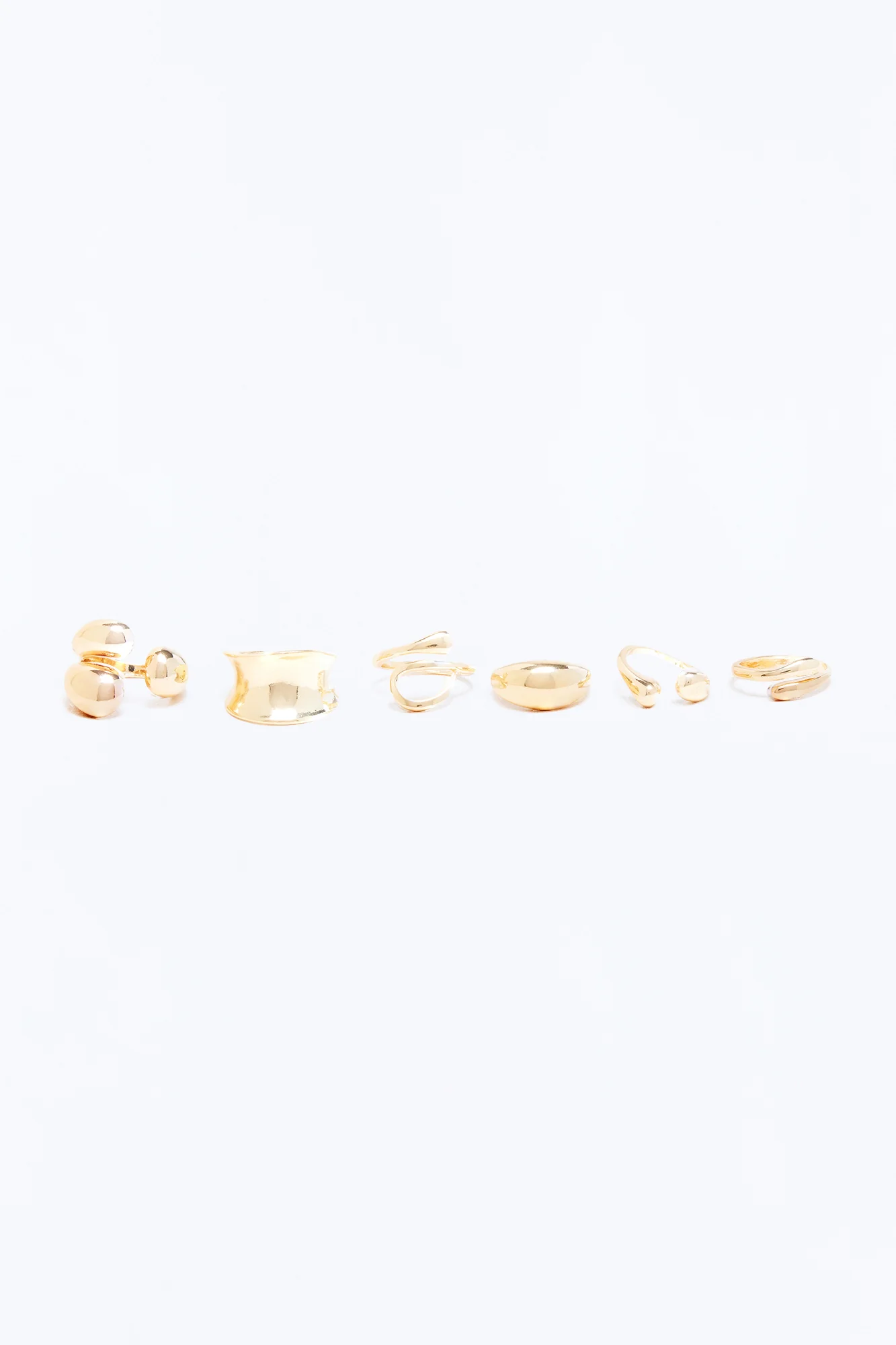 Everyone's Fav 6 Piece Ring Set - Gold