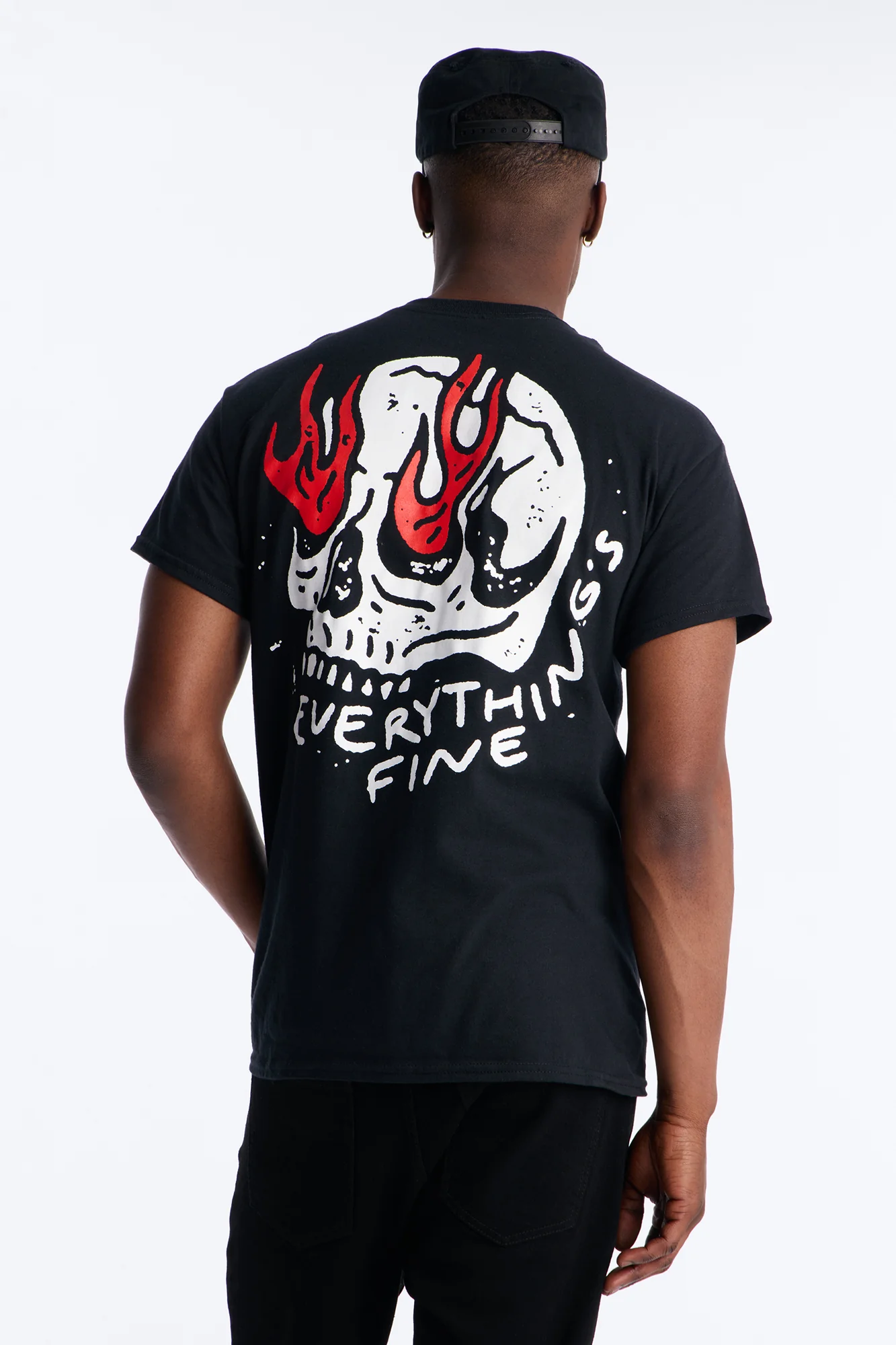 Everything's Fine Short Sleeve Tee - Black