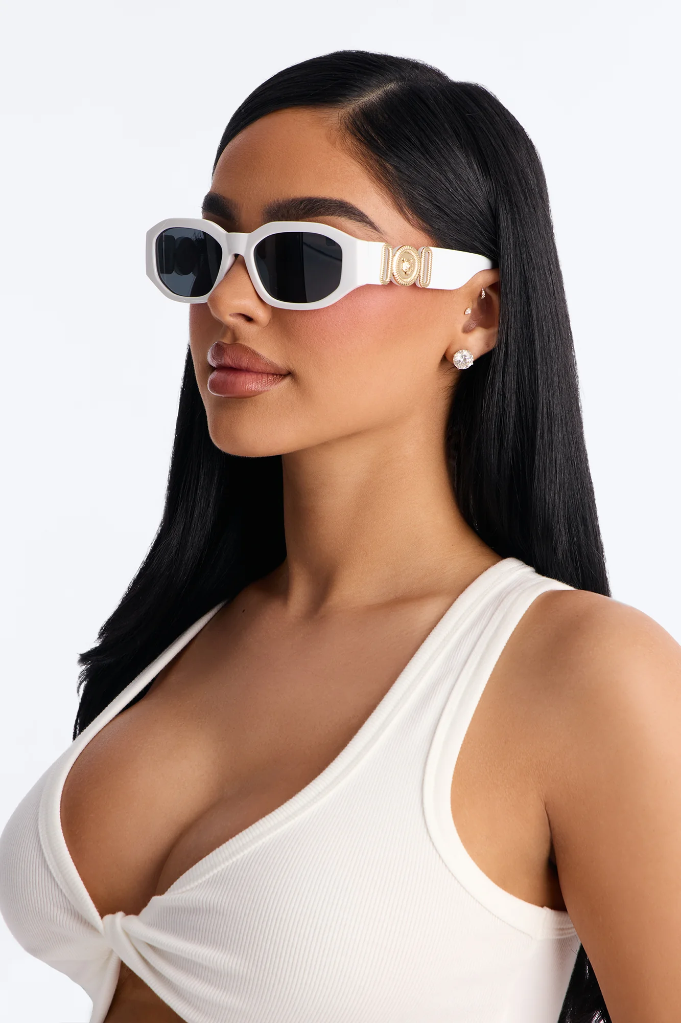 Excuse Me Sunglasses - White - Image 2