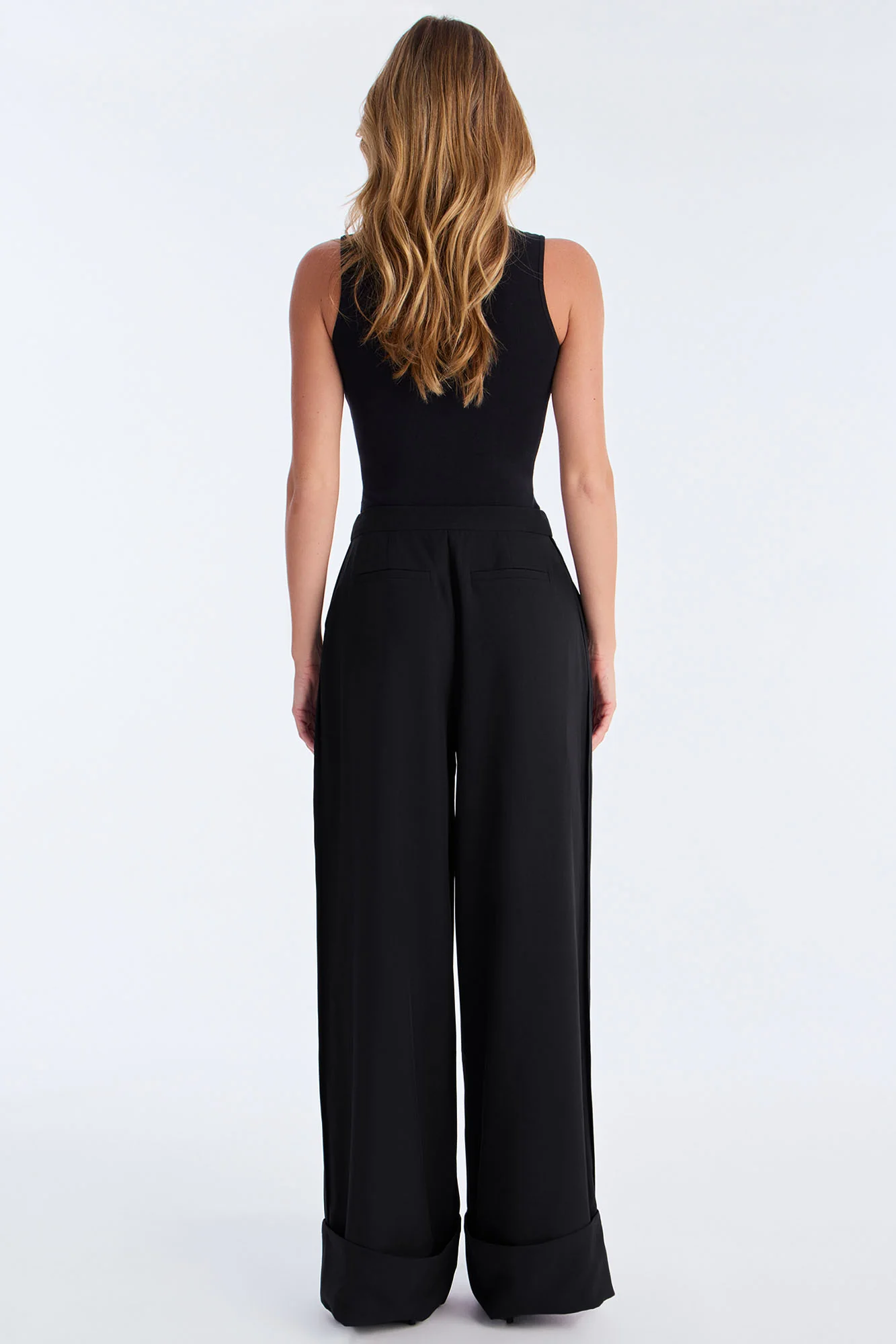 Executive Decisions Cuffed Trouser Pant 32″ - Black - Image 3