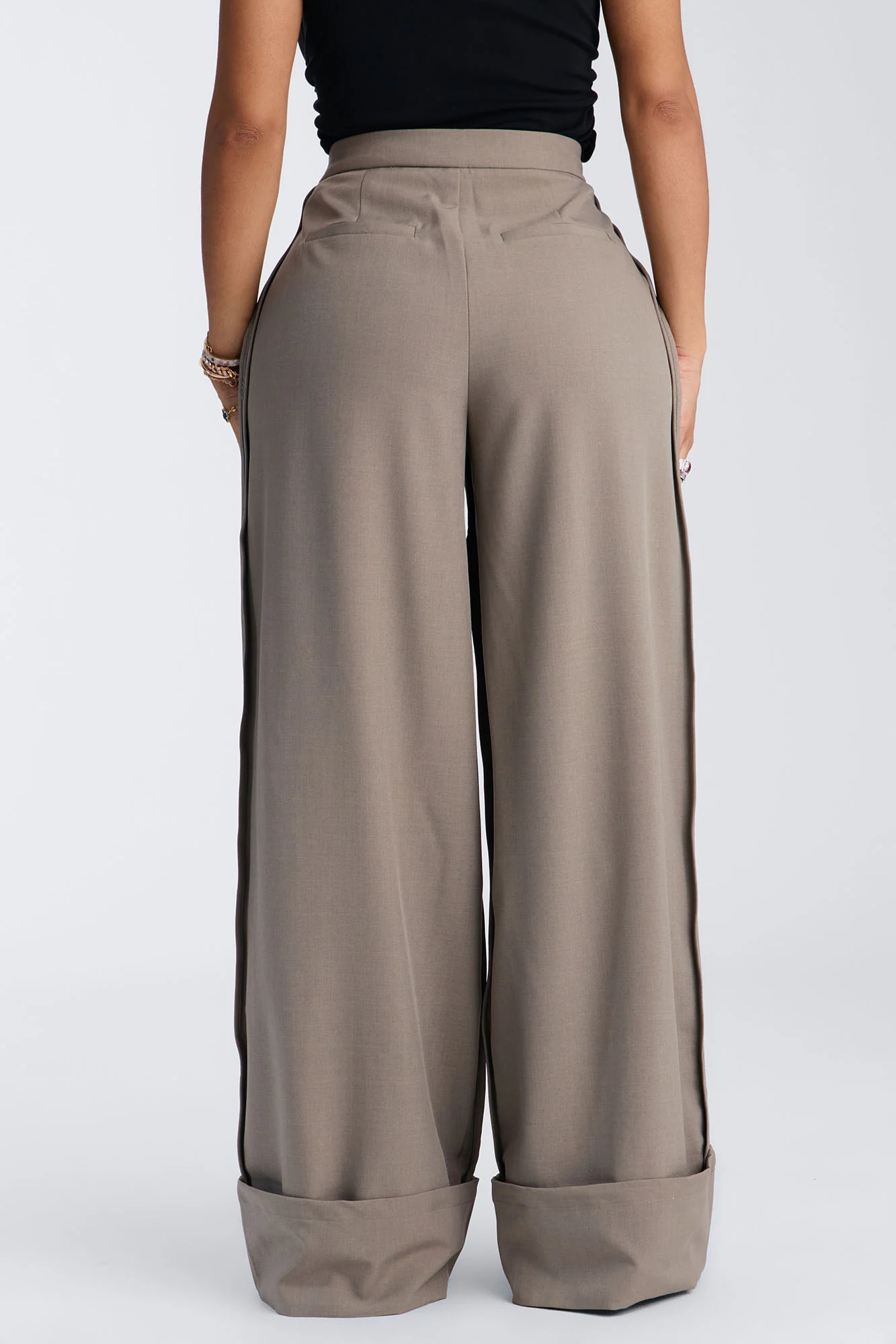 Executive Decisions Cuffed Trouser Pant 32″ - Olive - Image 4