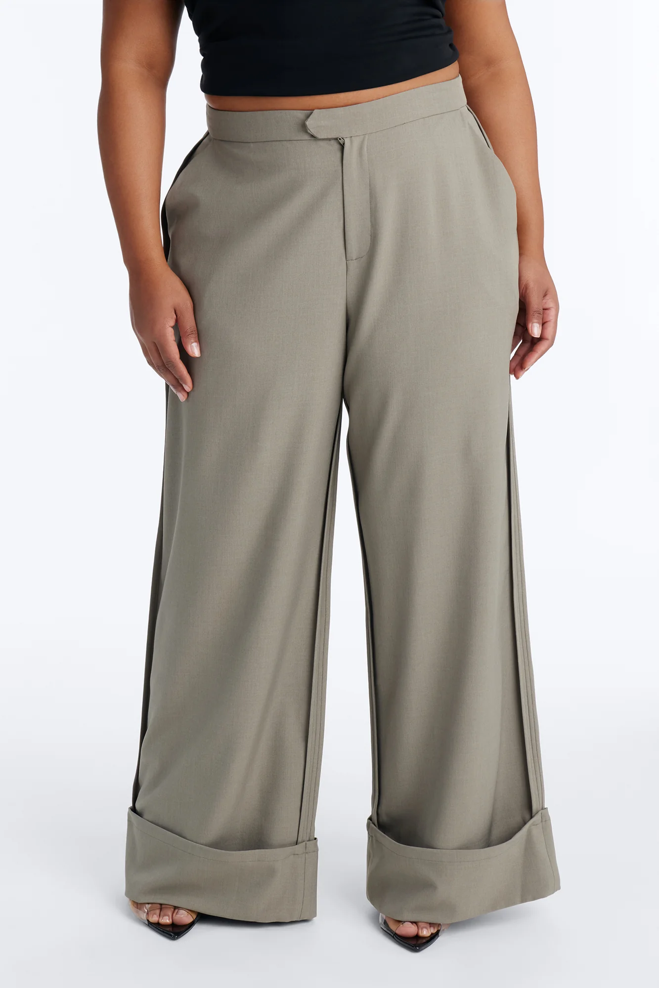 Executive Decisions Cuffed Trouser Pant 32″ - Olive - Image 6