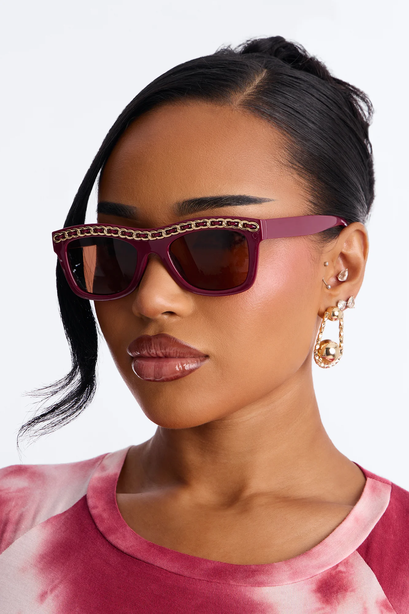 Extra Chic Sunglasses - Burgundy