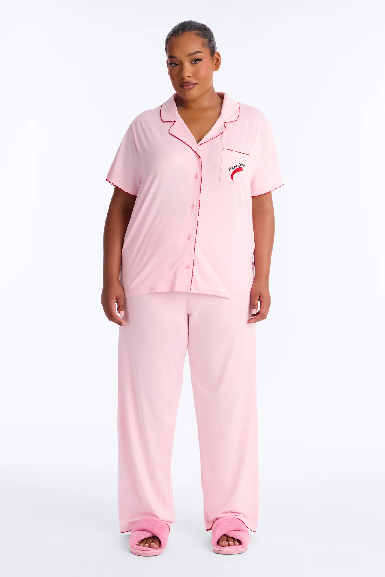 Extra Spicy PJ Pant Set - Pink/combo - Image 5