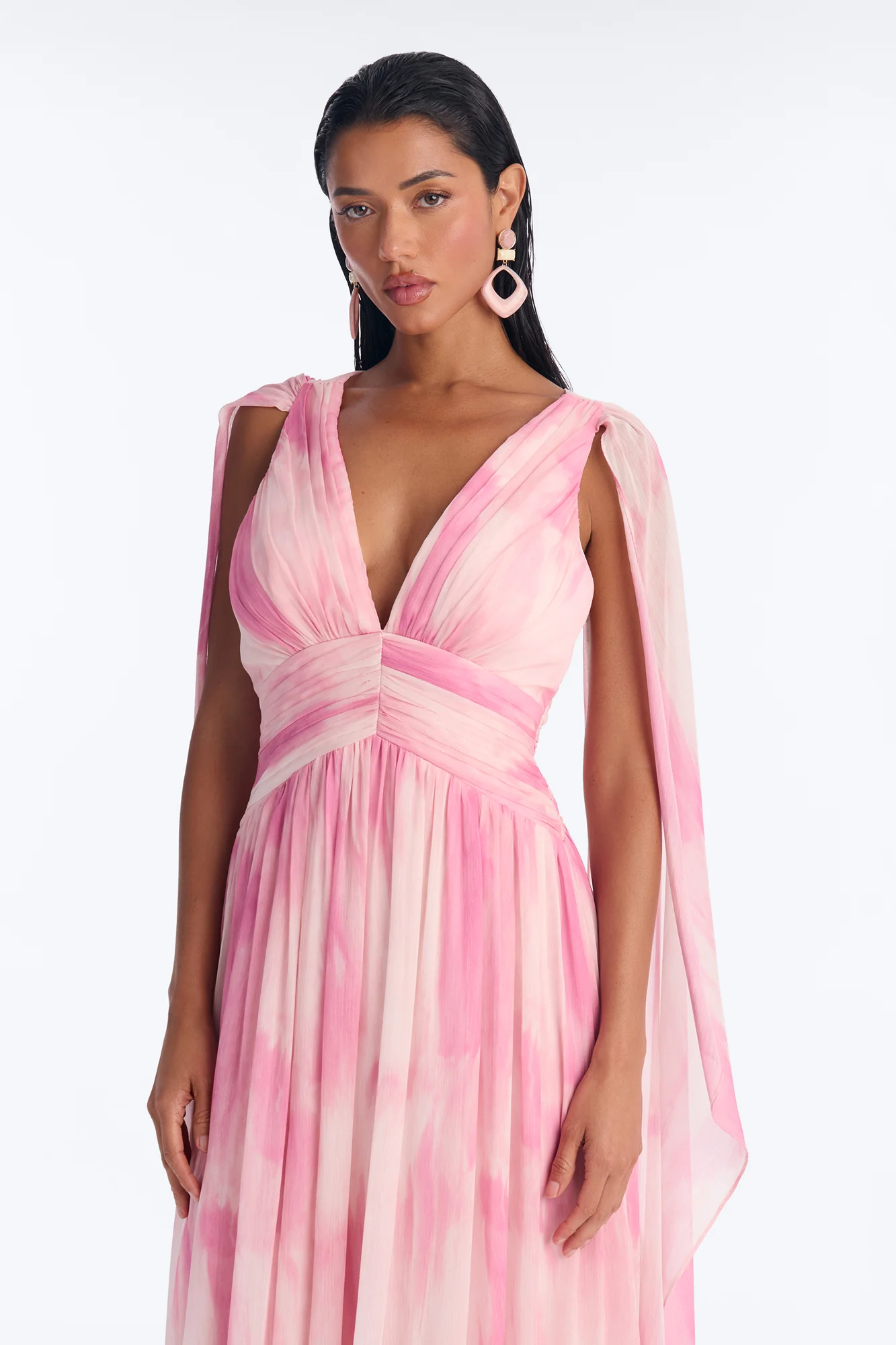 Fairy Energy Draped Gown - Pink/combo - Image 2