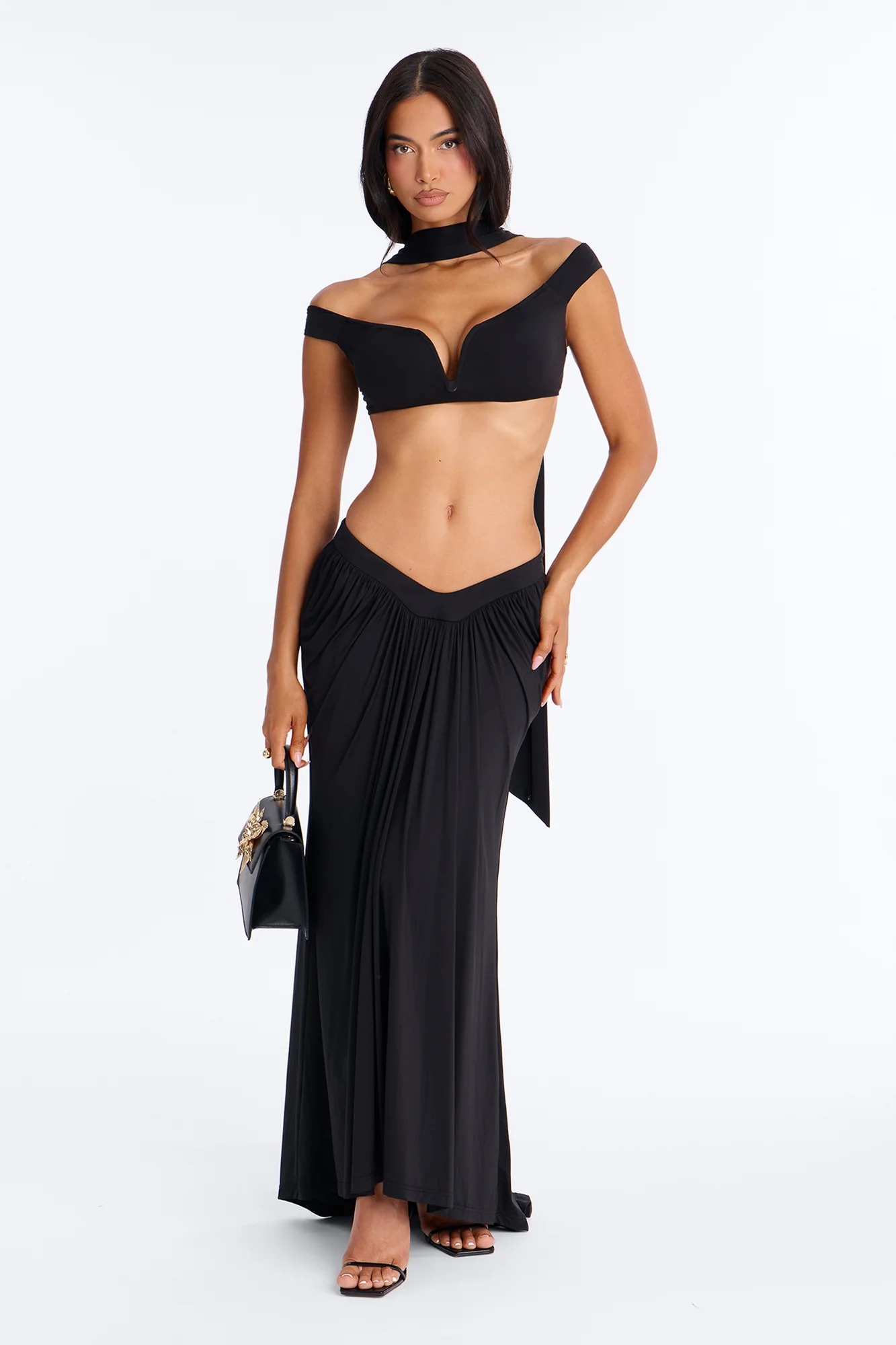 Fairytale Maxi Skirt Set - Black