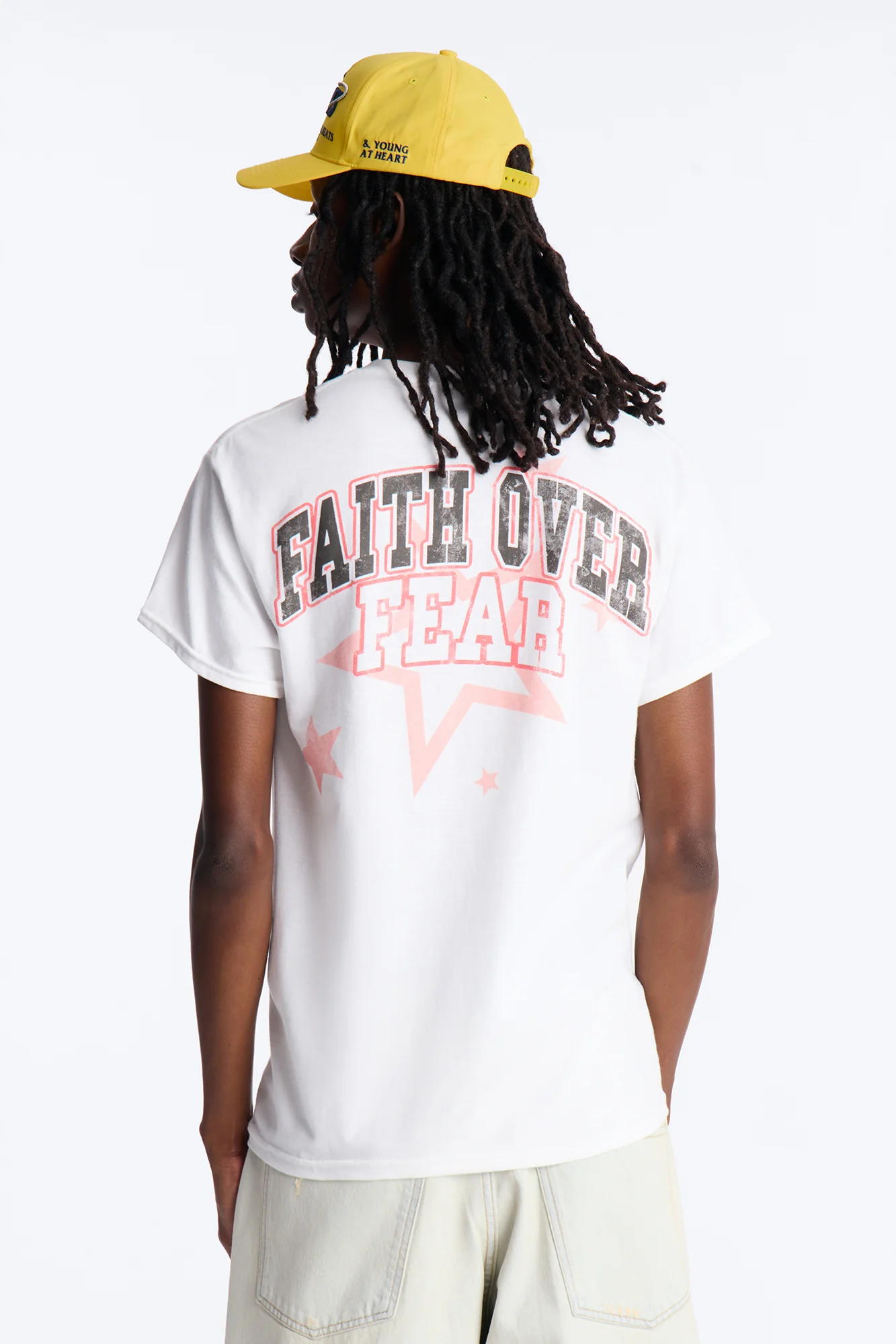 Faith Over Fear 77 Short Sleeve Tee - White - Image 4
