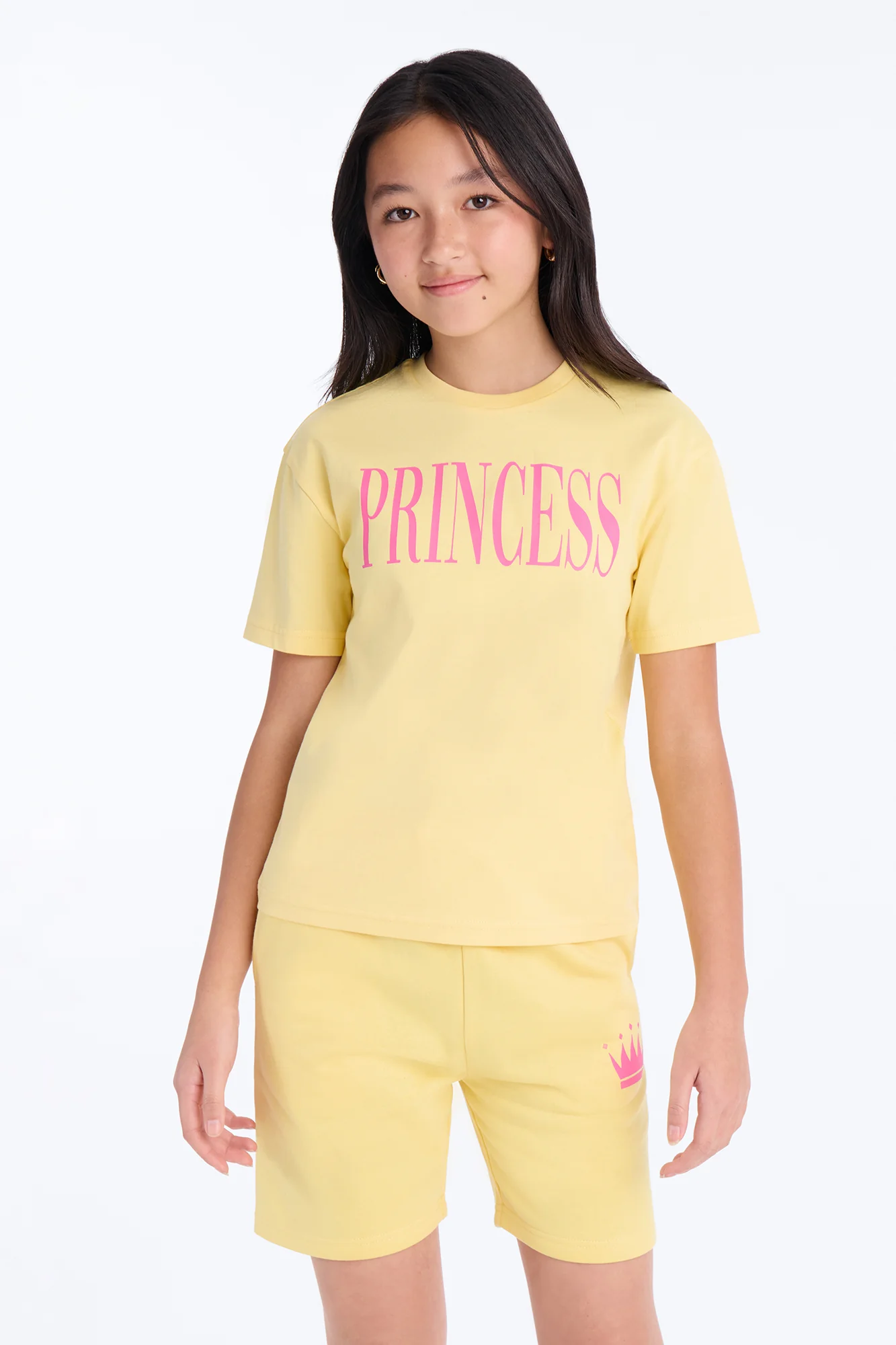 Family Goals Mini Princess Short Set - Yellow