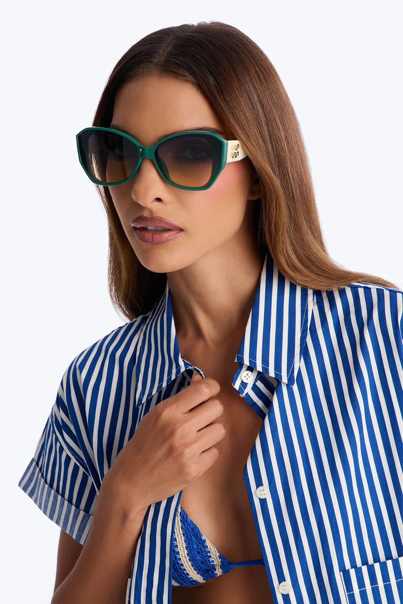 Fast Life Cat Eye Sunglasses - Green
