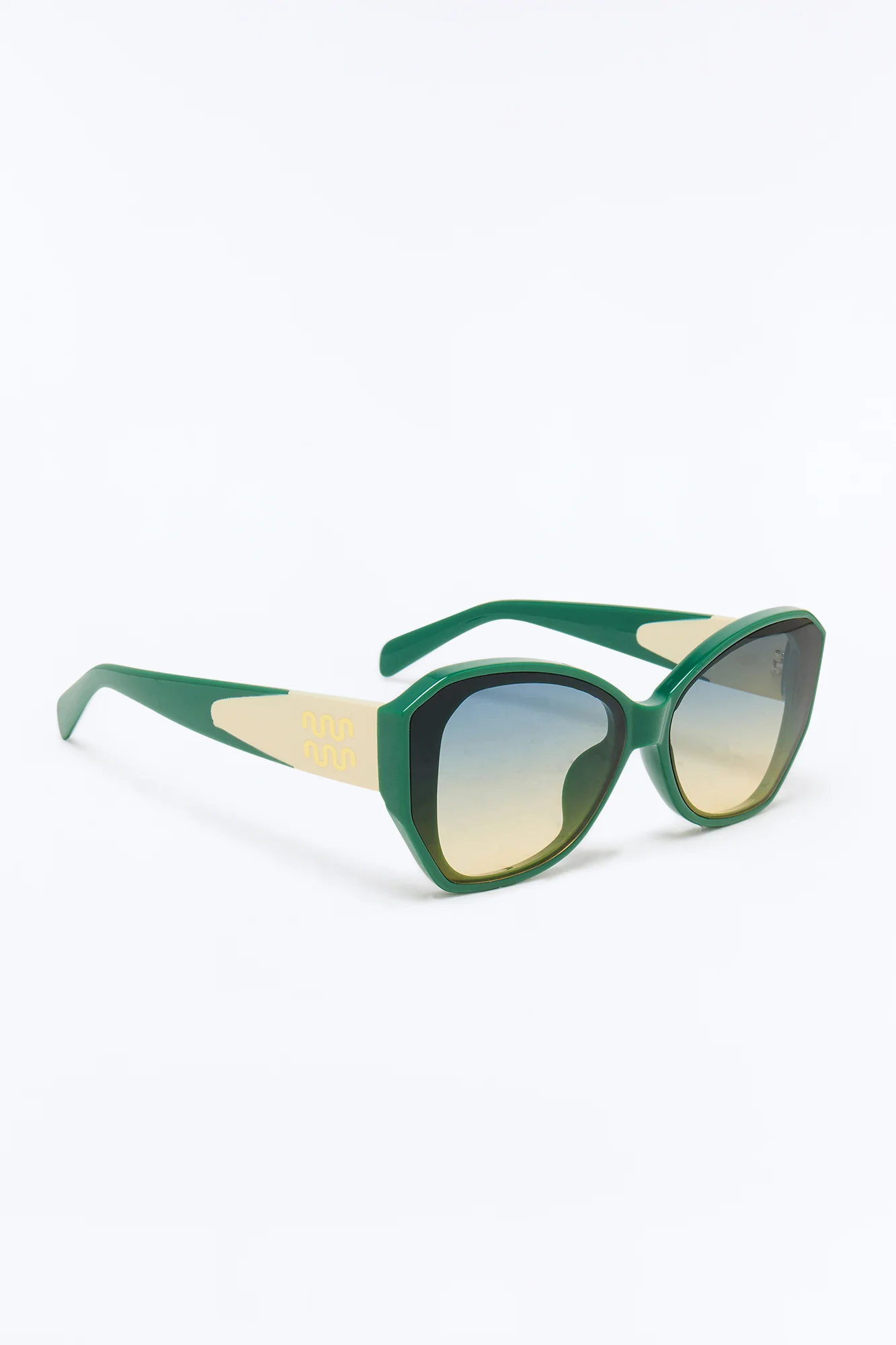 Fast Life Cat Eye Sunglasses - Green - Image 4