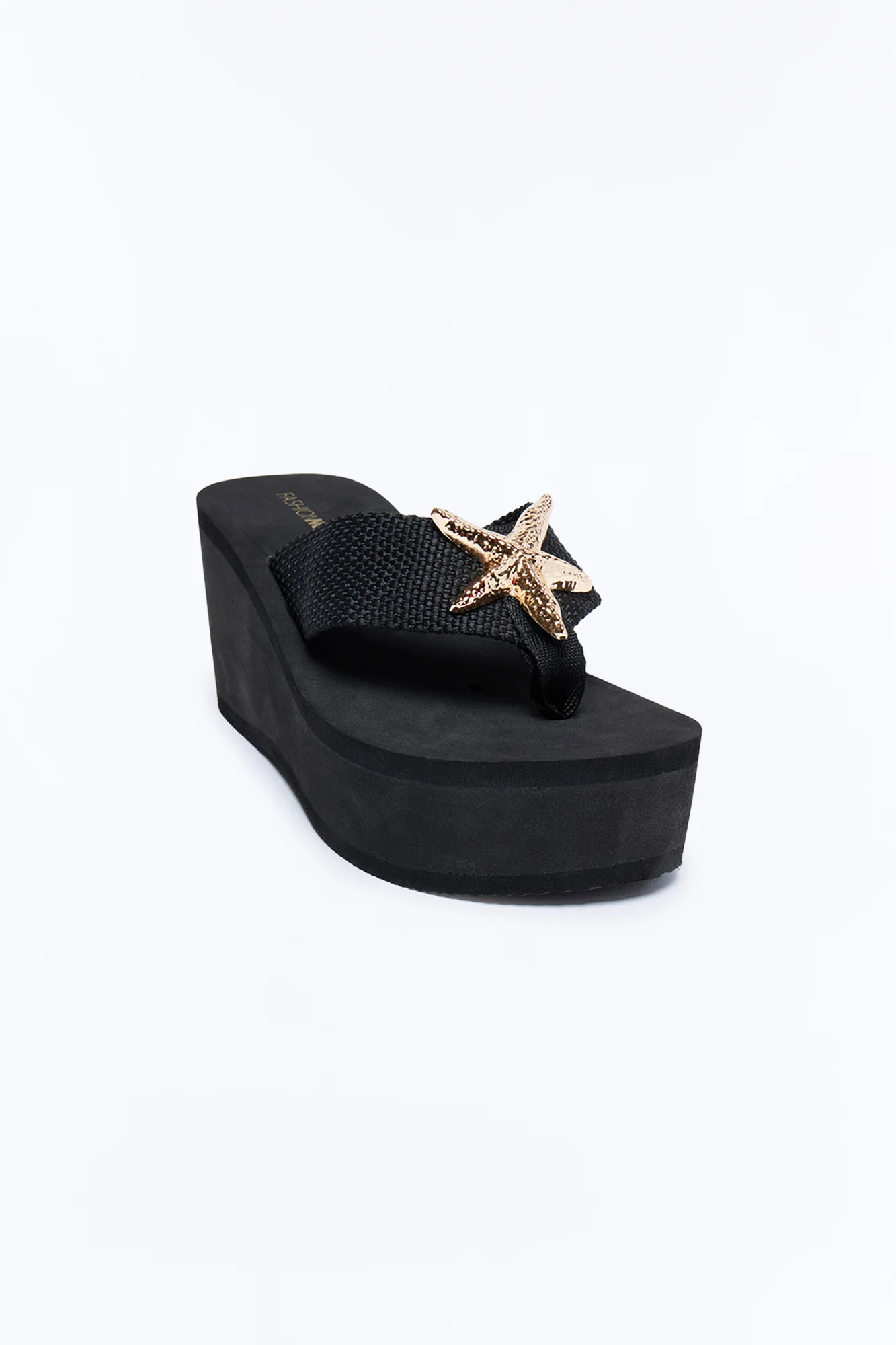Feel The Heat Thong Wedges - Black - Image 3