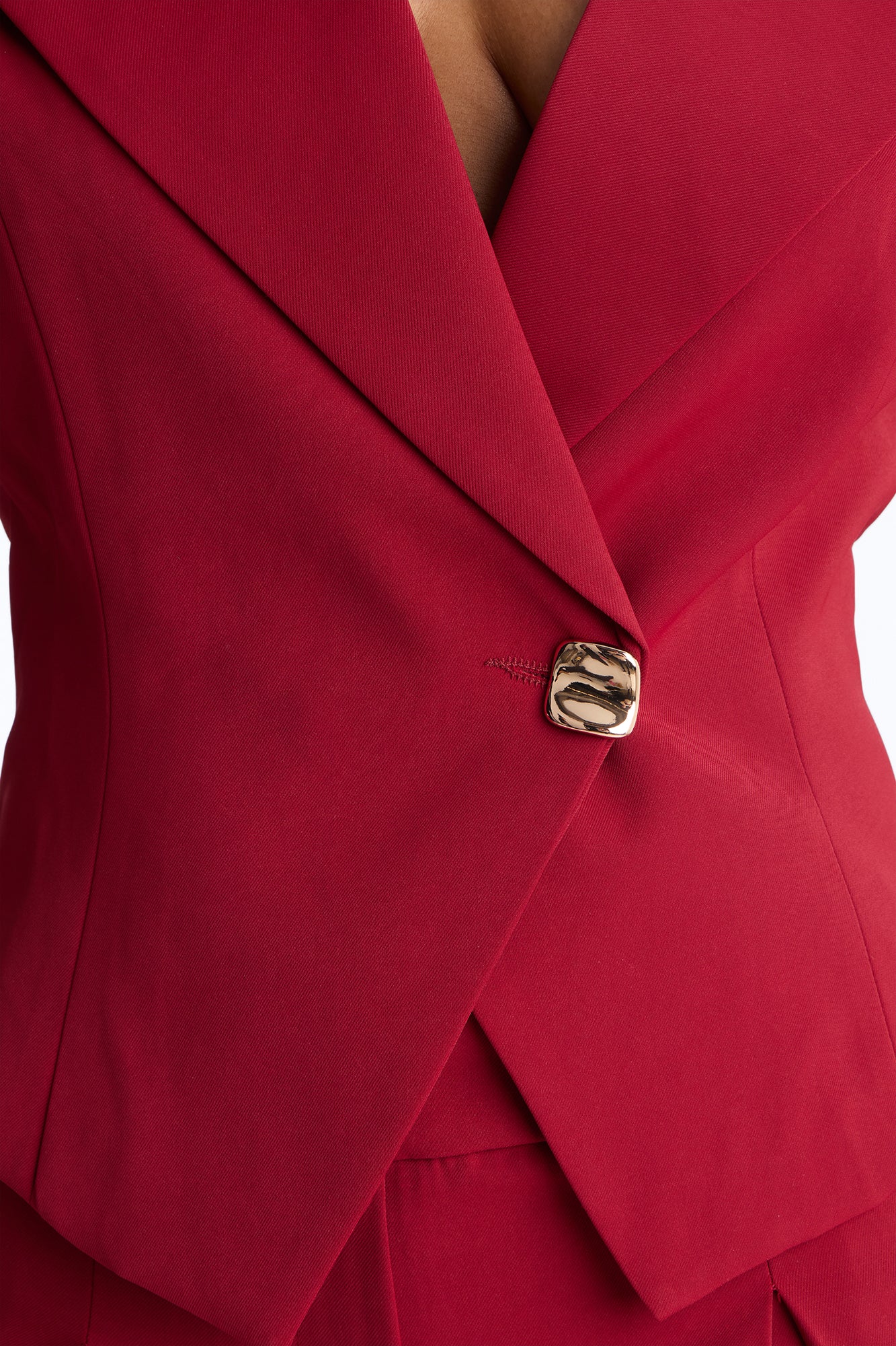 Feeling Polished Cinched Vest Pant Set - Burgundy - Image 3