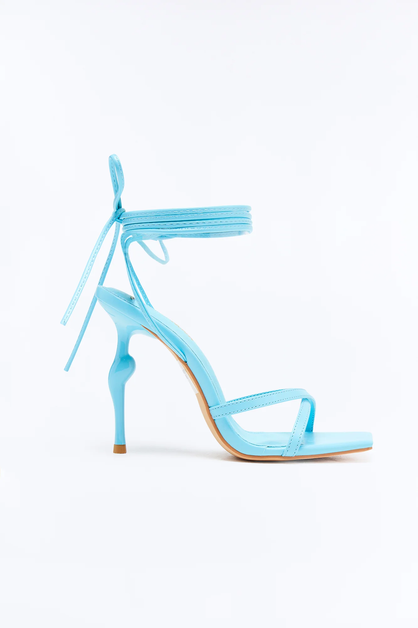 Femma Wrap Up Stiletto Heels - Turquoise