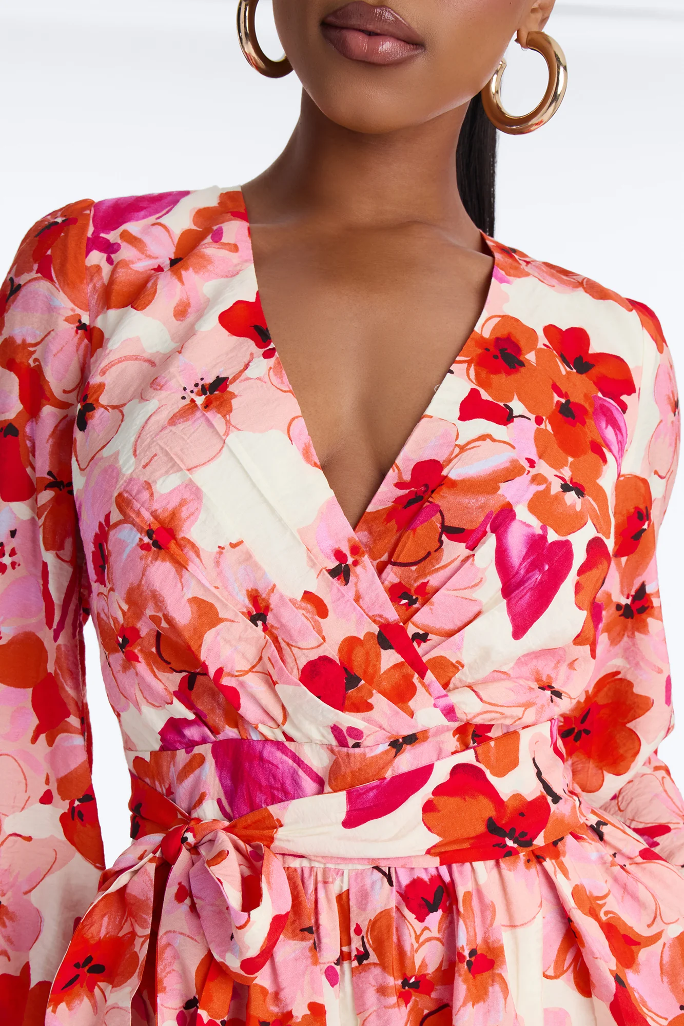 Fia Floral Ruffle Romper - Pink - Image 3
