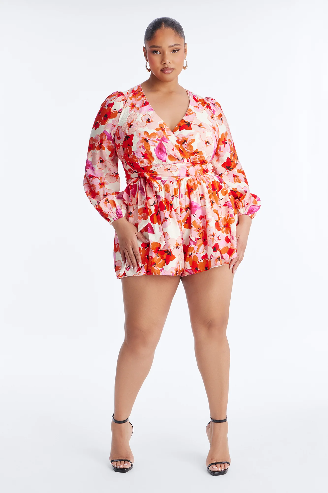 Fia Floral Ruffle Romper - Pink - Image 5