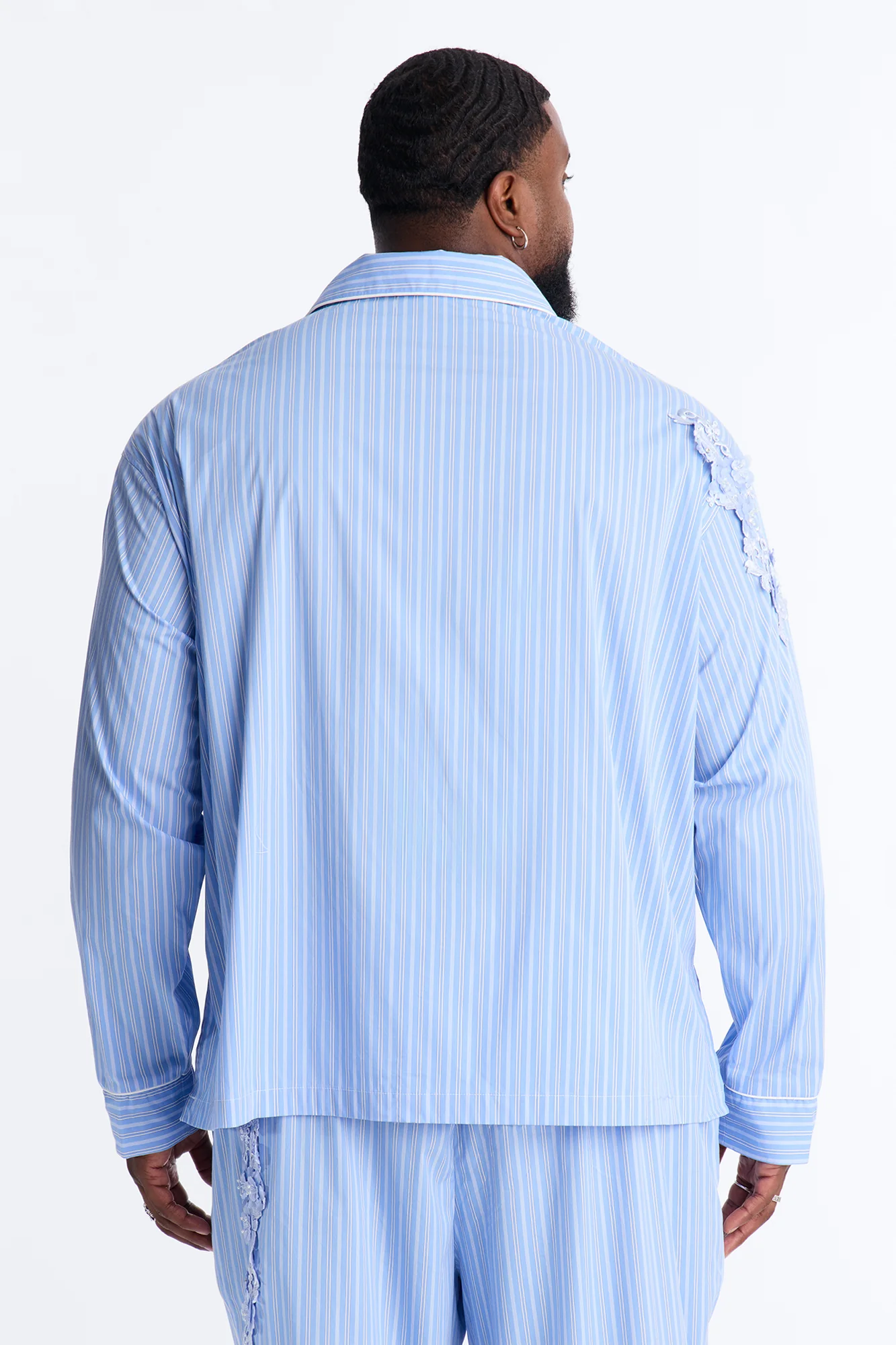 Field Notes Cuban Collar Button Up Shirt - Blue/combo - Image 8