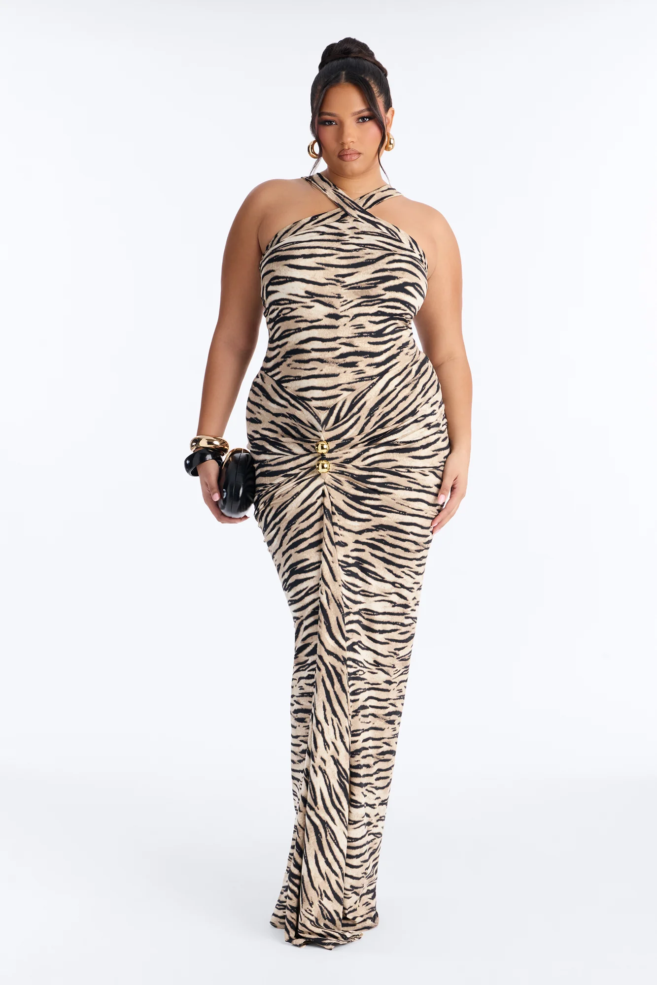 Fierce Edge Maxi Dress - Taupe/combo - Image 6