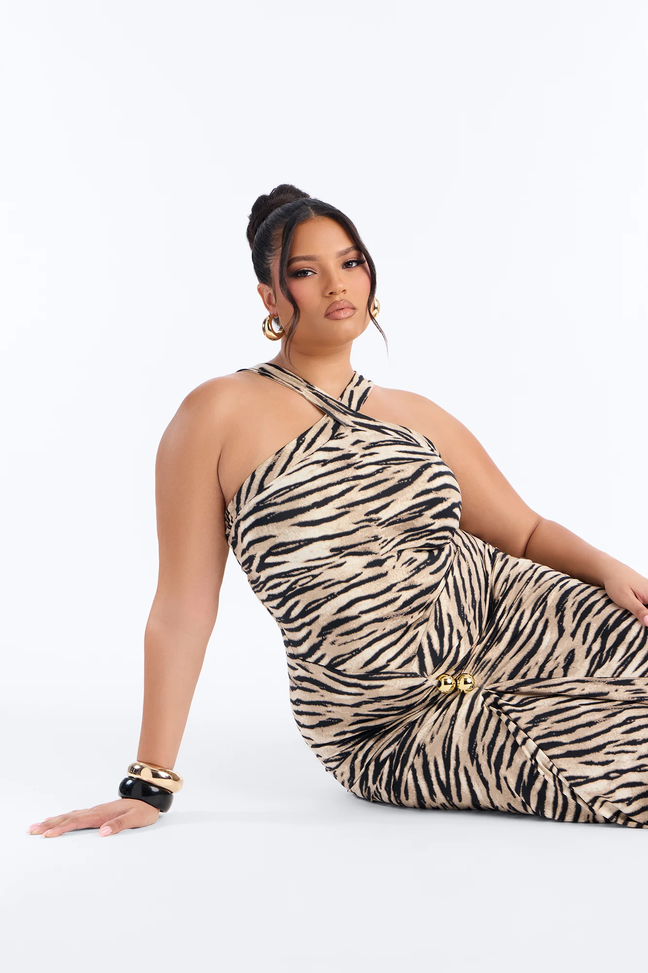 Fierce Edge Maxi Dress - Taupe/combo - Image 7