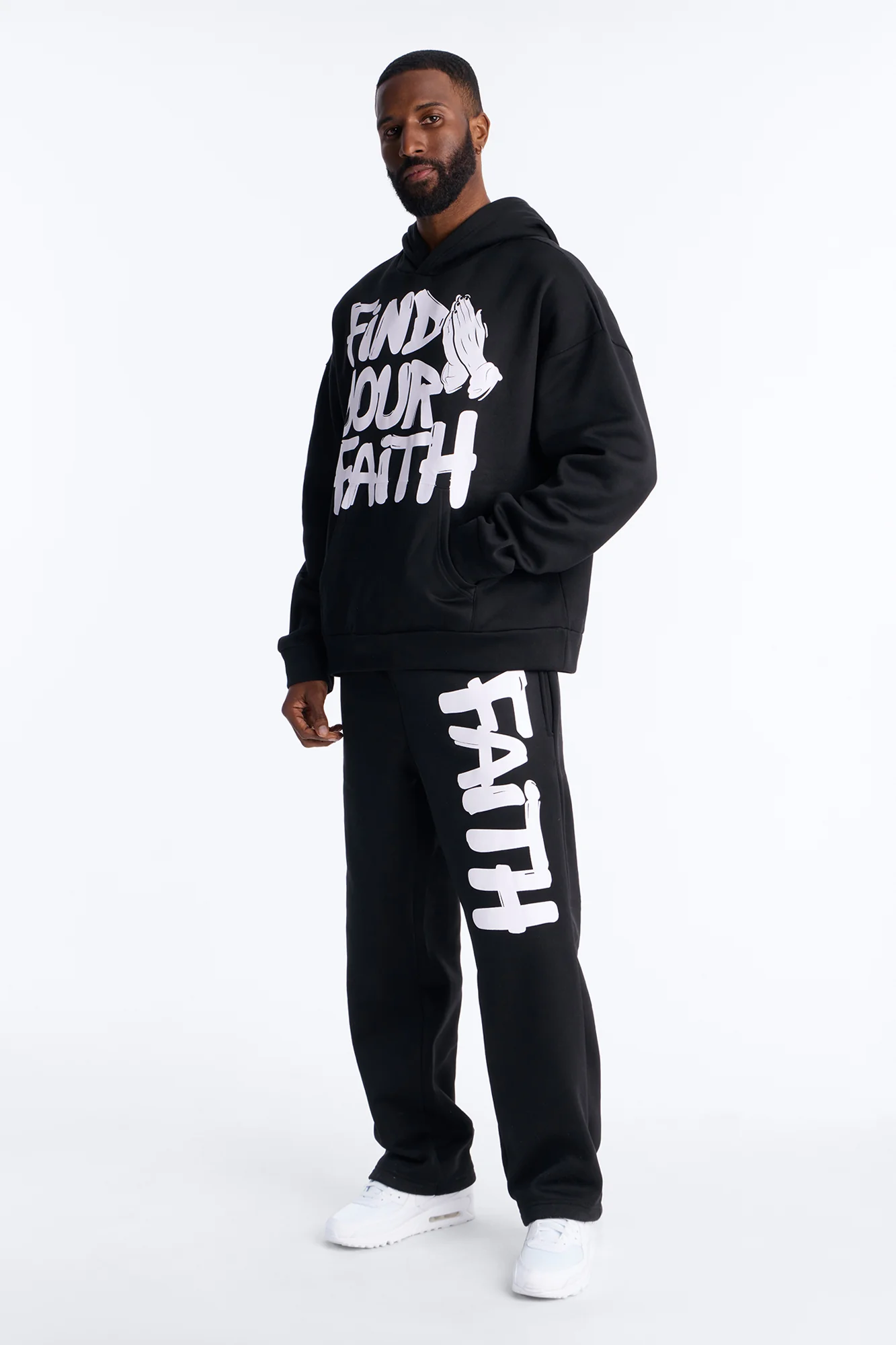 Find Your Faith Sweatpants - Black - Image 2