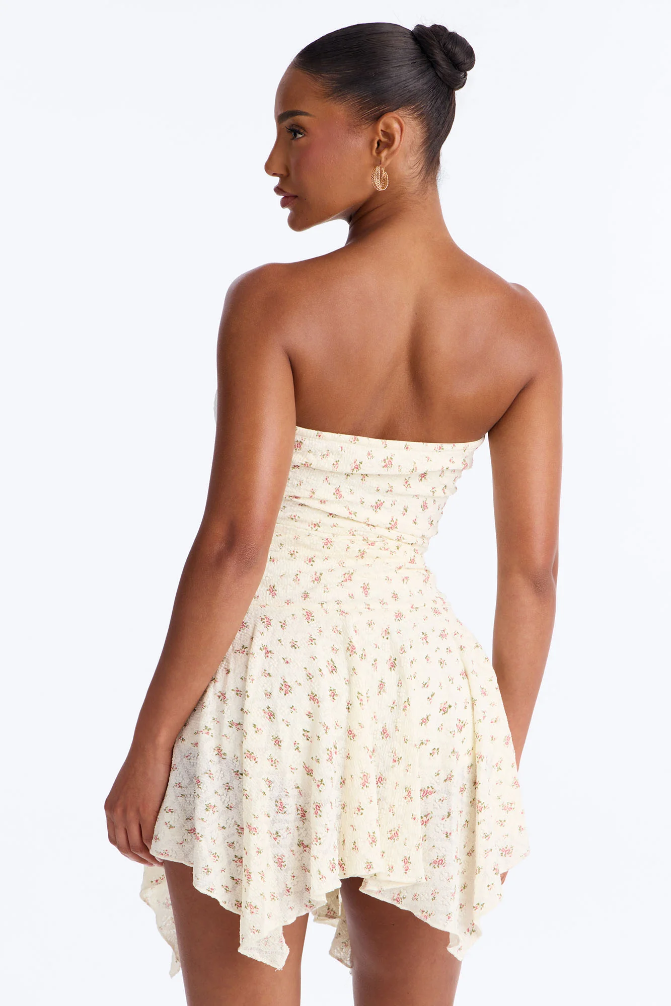 Fiona Floral Lace Mini Dress - Cream/combo - Image 4