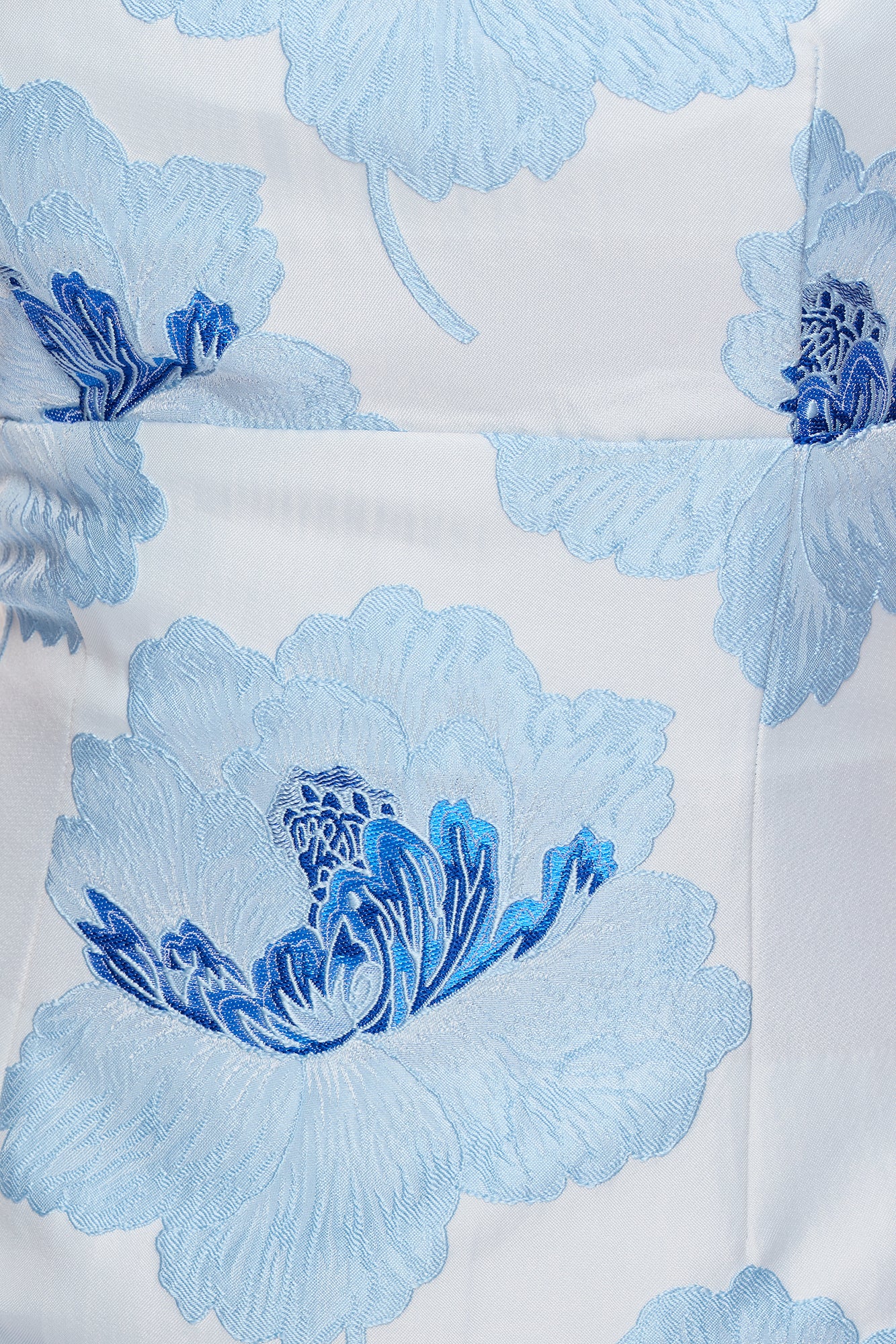 Fiora Strapless Jacquard Mini Dress - Blue - Image 3