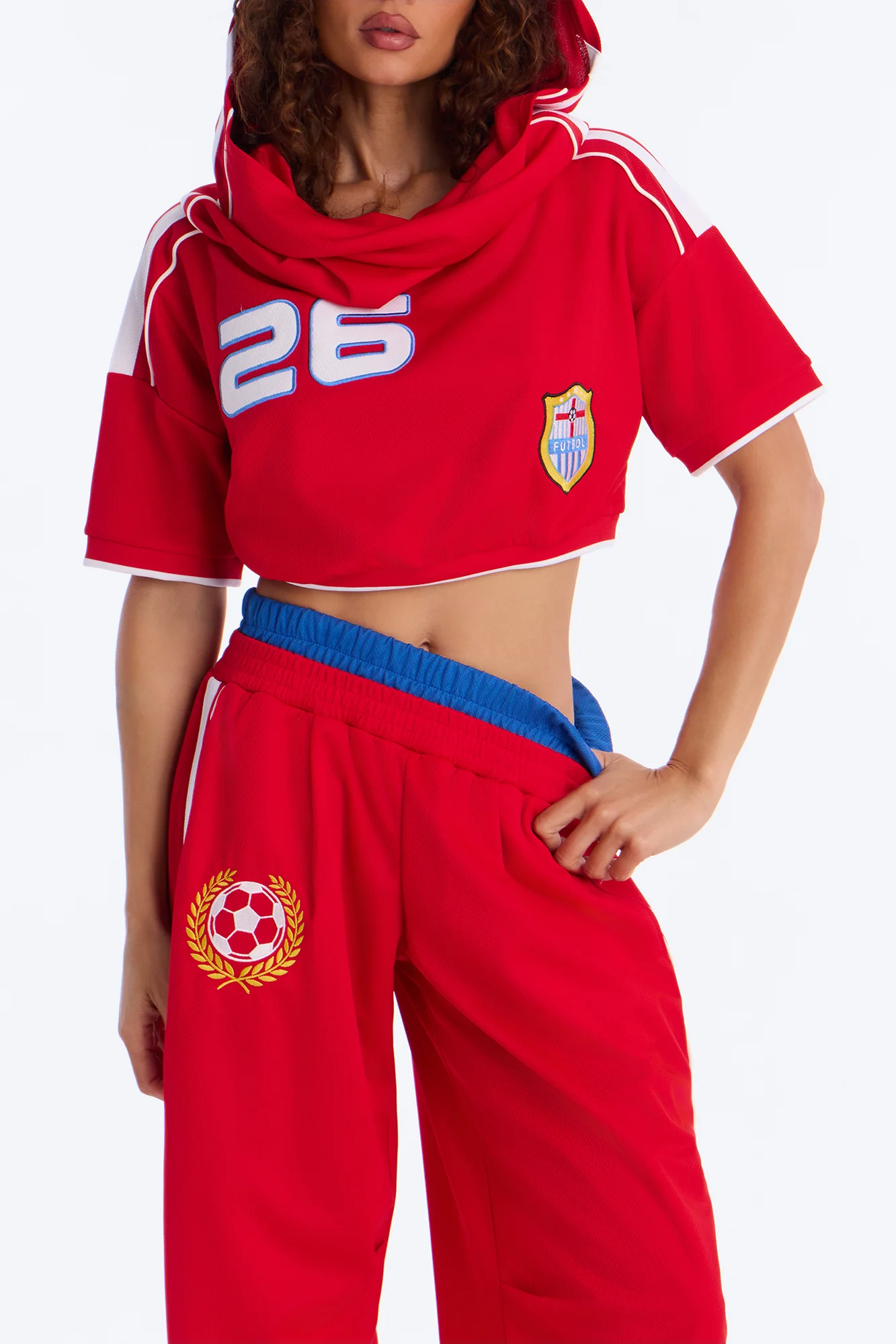 First Draft Pick Hooded Pant Set - Red - Image 3