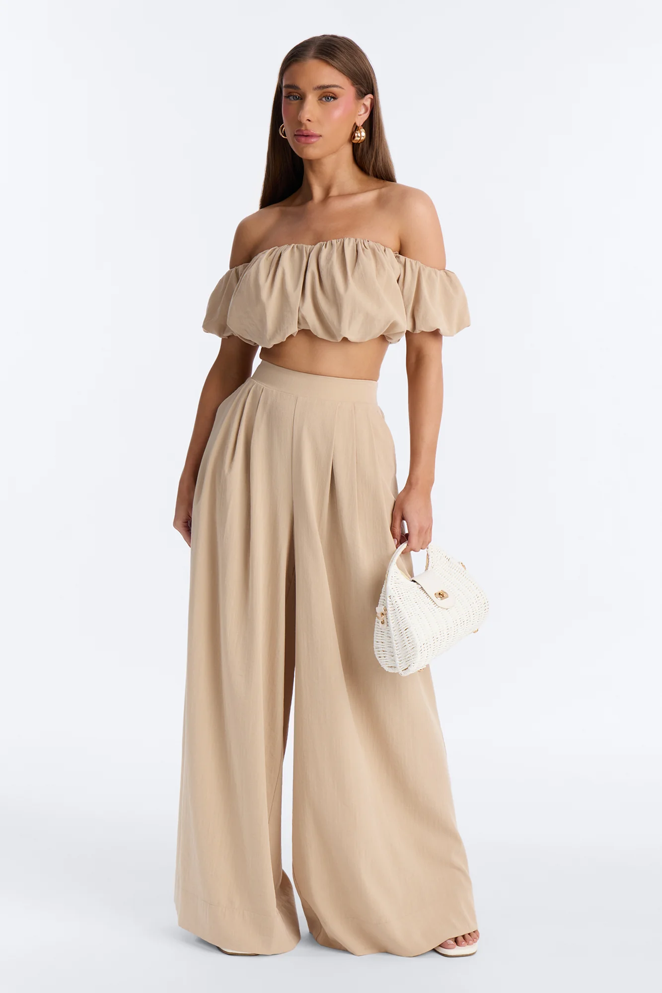 First Time Around Linen Pant Set - Taupe