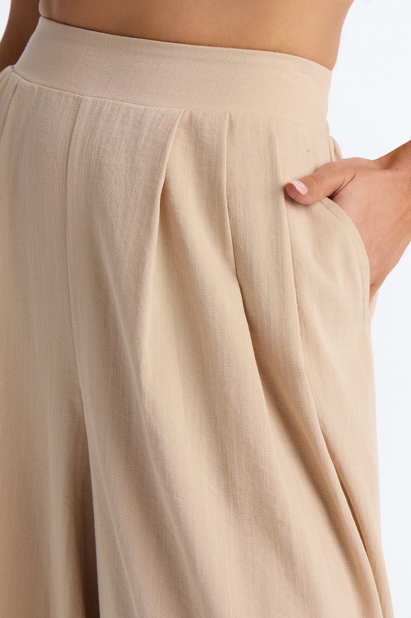 First Time Around Linen Pant Set - Taupe - Image 3