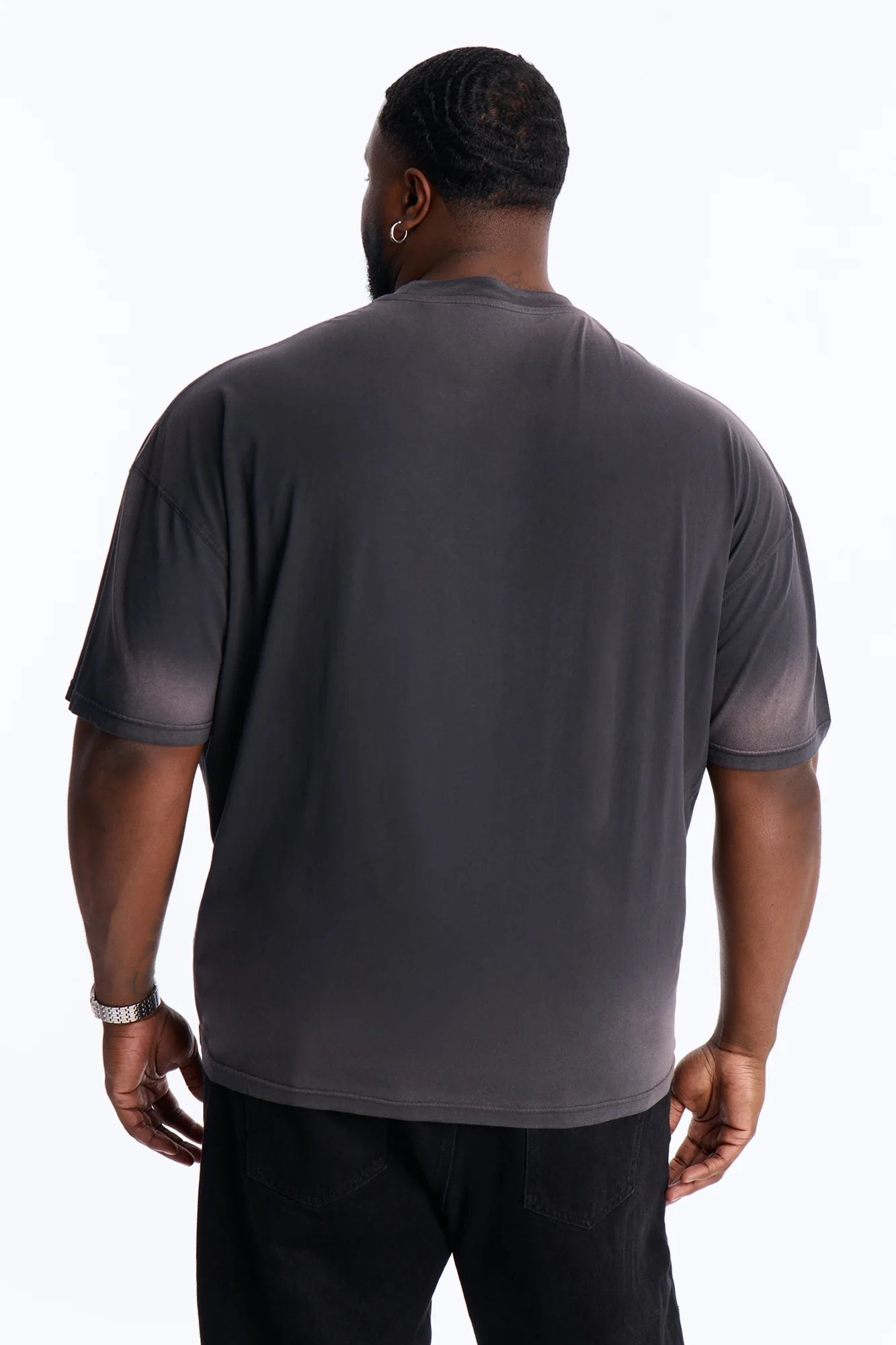 Flaming Outline Short Sleeve Tee - Black - Image 8
