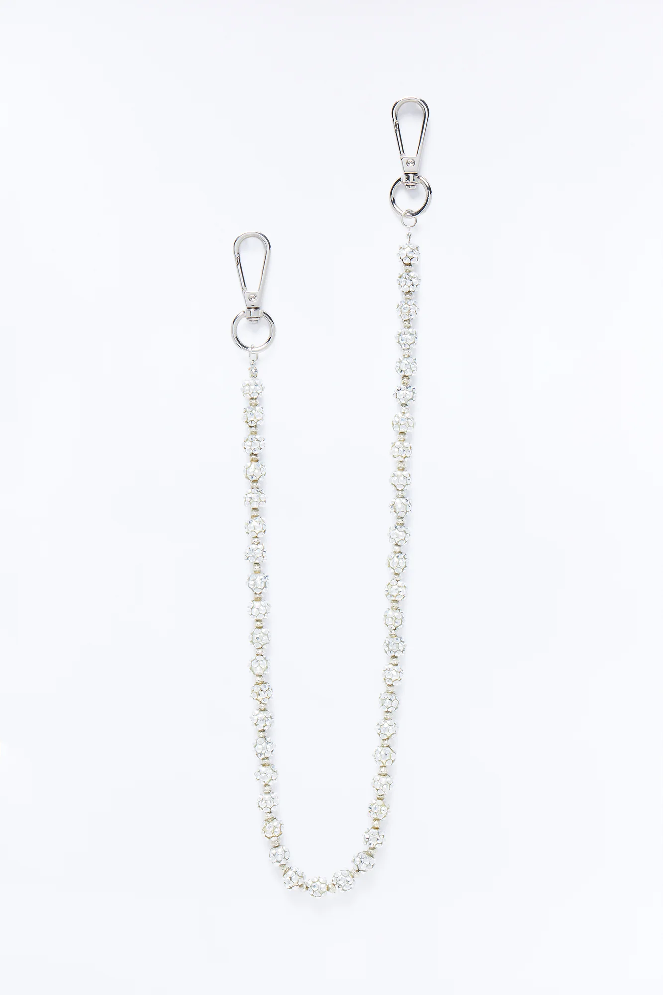 Flash Out Iced Beaded Pant Chain - Silver - Image 3