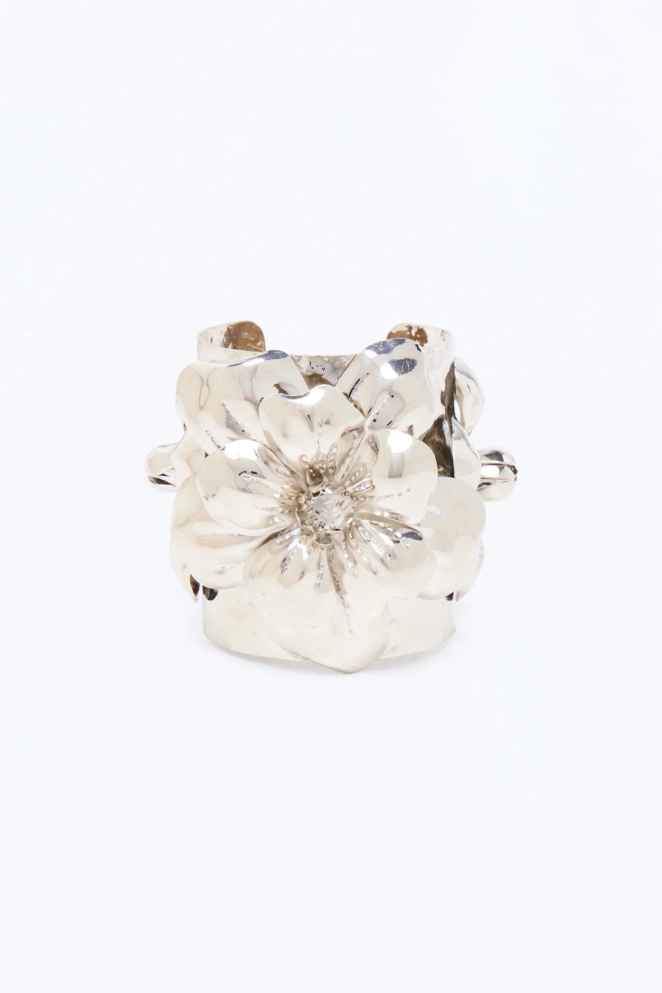 Fleur De Noche Cuff Bracelet - Silver - Image 3