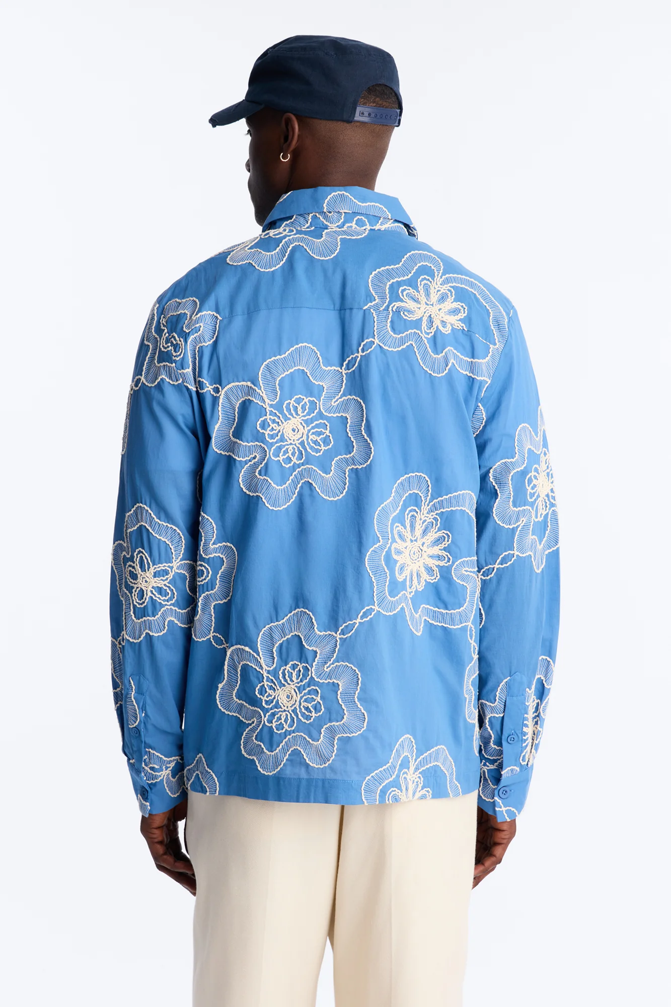 Fleur Entwine Long Sleeve Button Up Shirt - Blue - Image 5