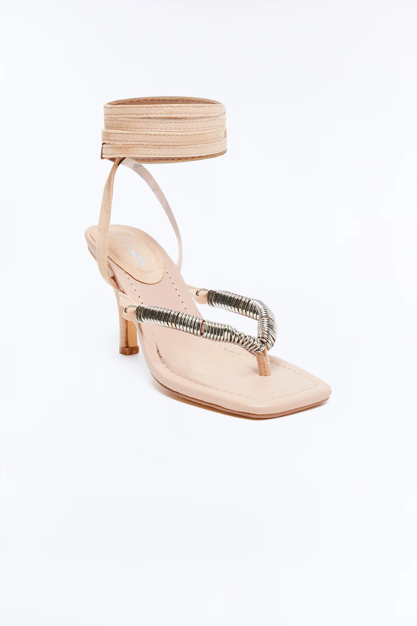 Flexa Thong Wrap Up Heels - Nude - Image 2