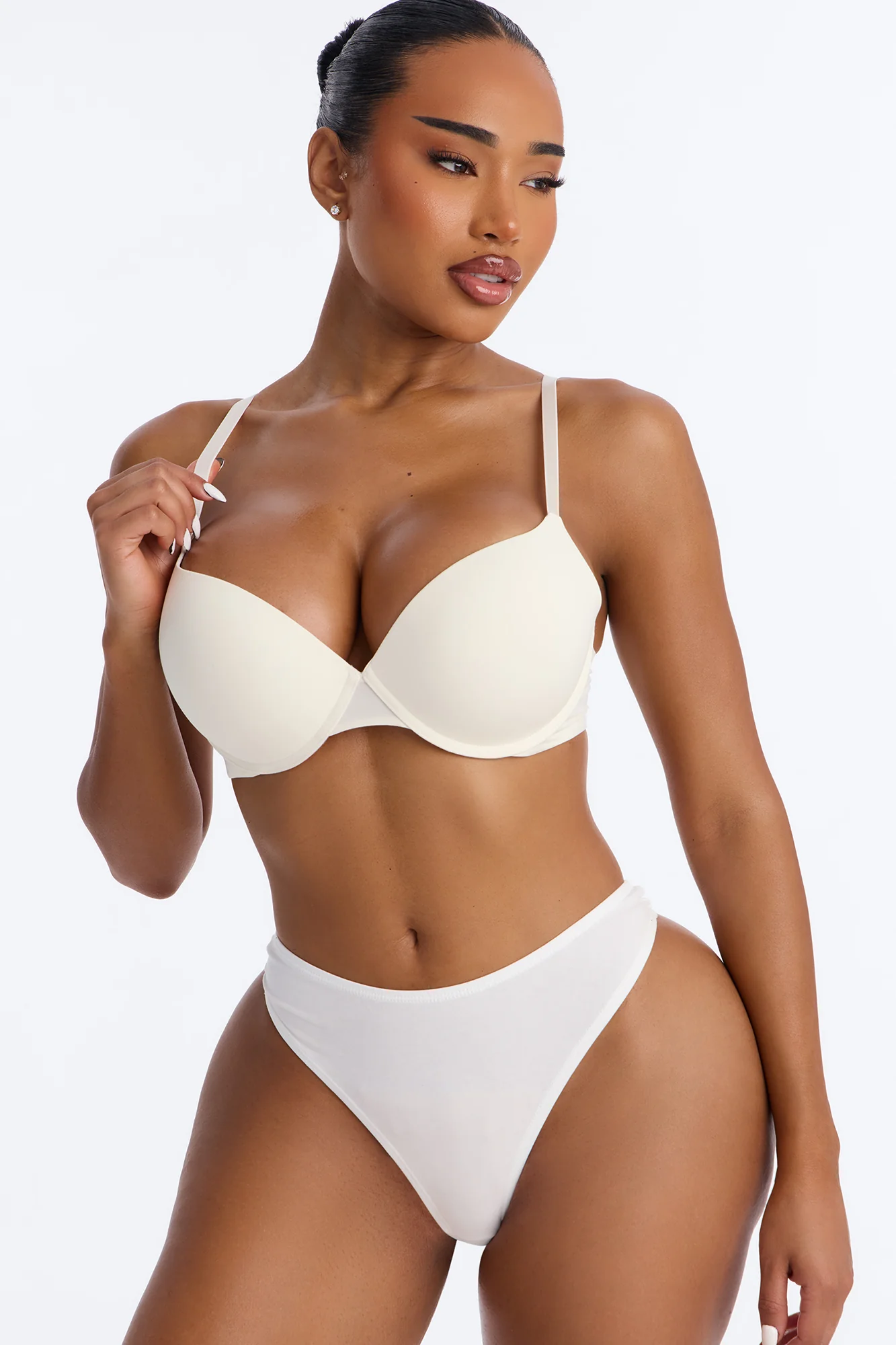 Flexible Fit Comfort Stretch Push Up Bra - Marble - Image 2