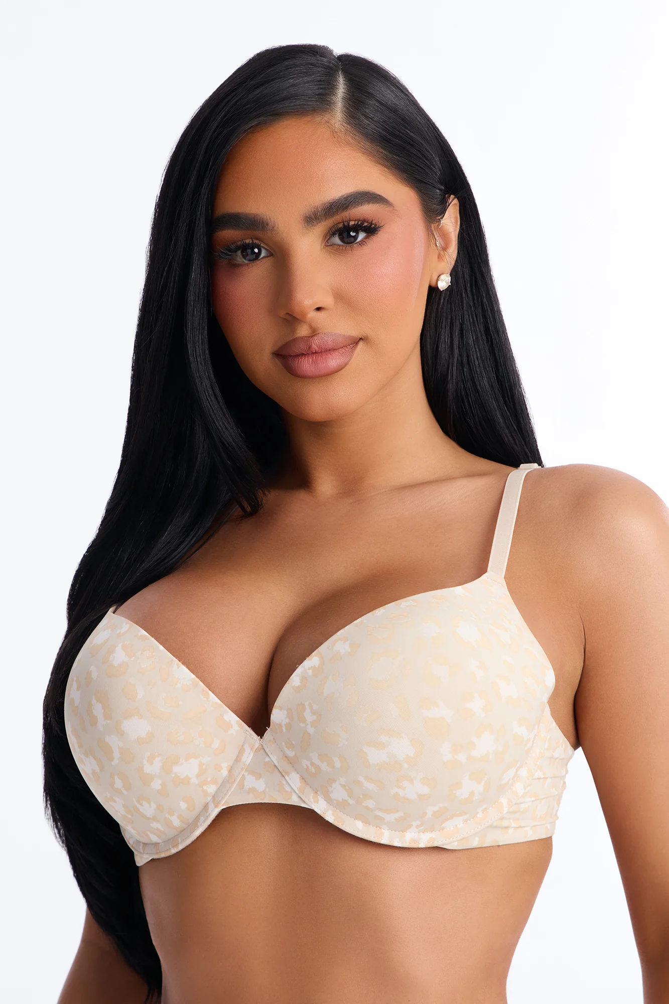 Flexible Fit Comfort Stretch Push Up Bra - Sand/combo
