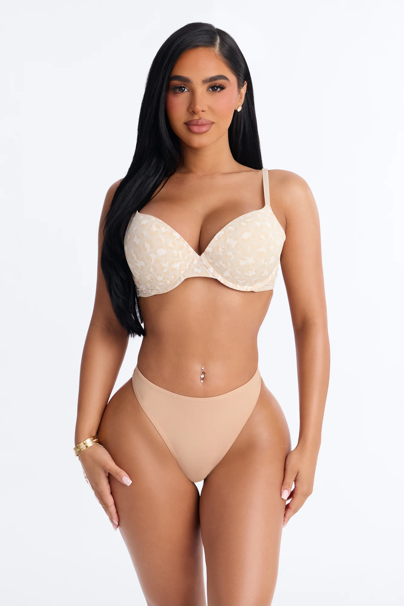 Flexible Fit Comfort Stretch Push Up Bra - Sand/combo - Image 2