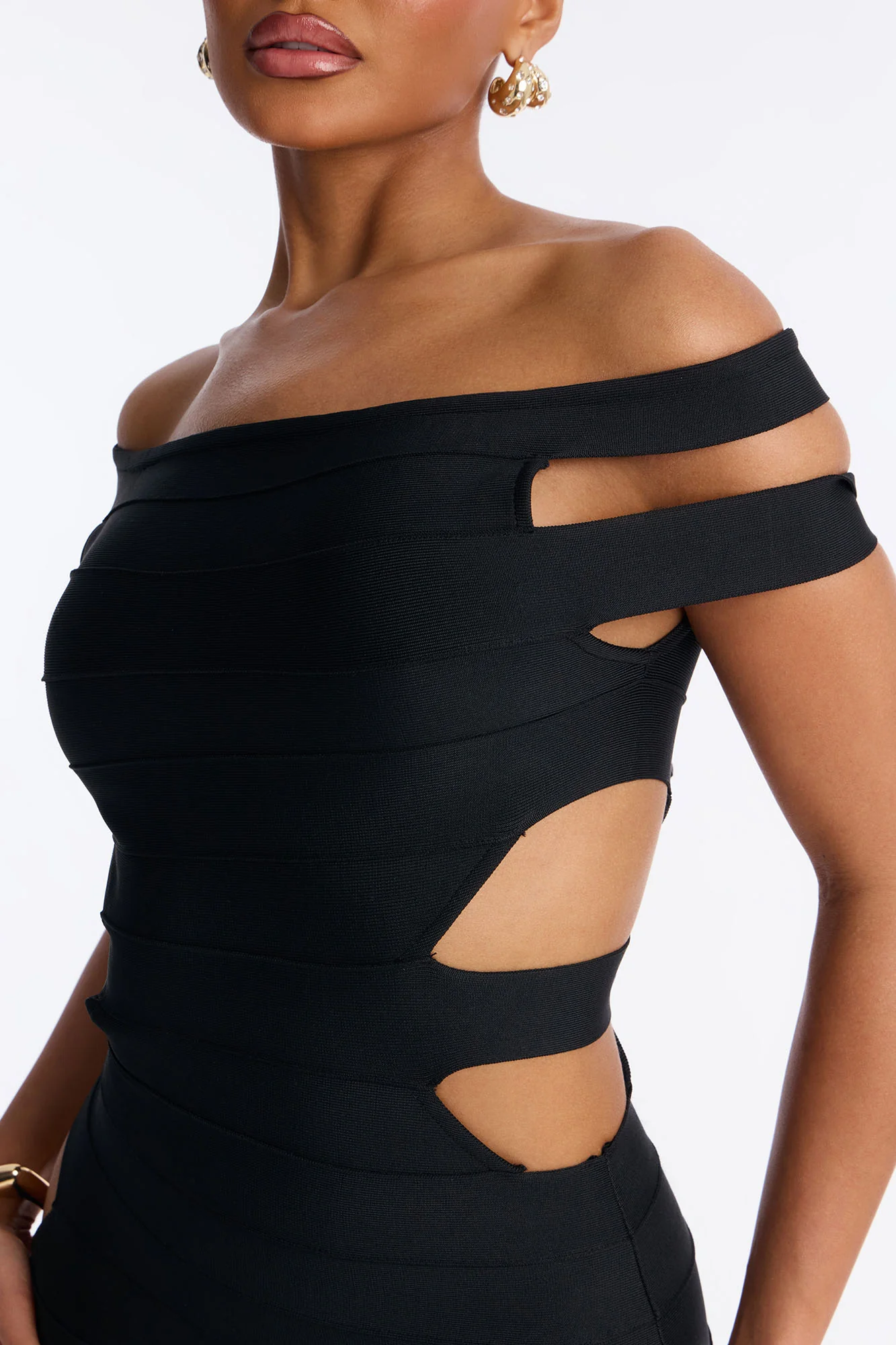 Flirt Alert Bandage Midi Dress - Black - Image 3