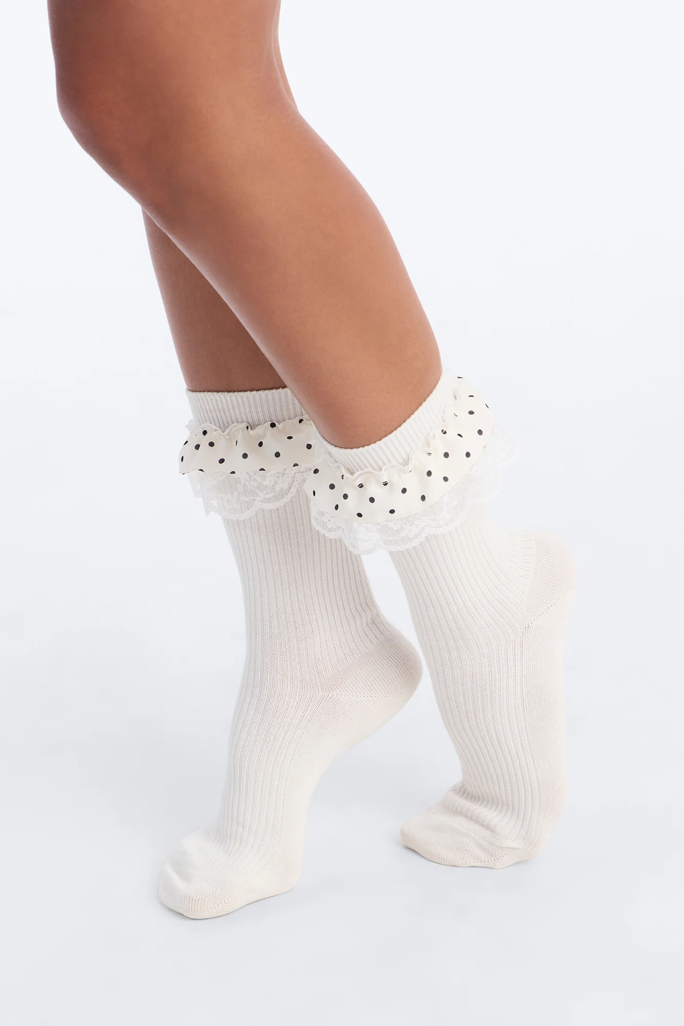 Flirting Season Crew Socks - Ivory