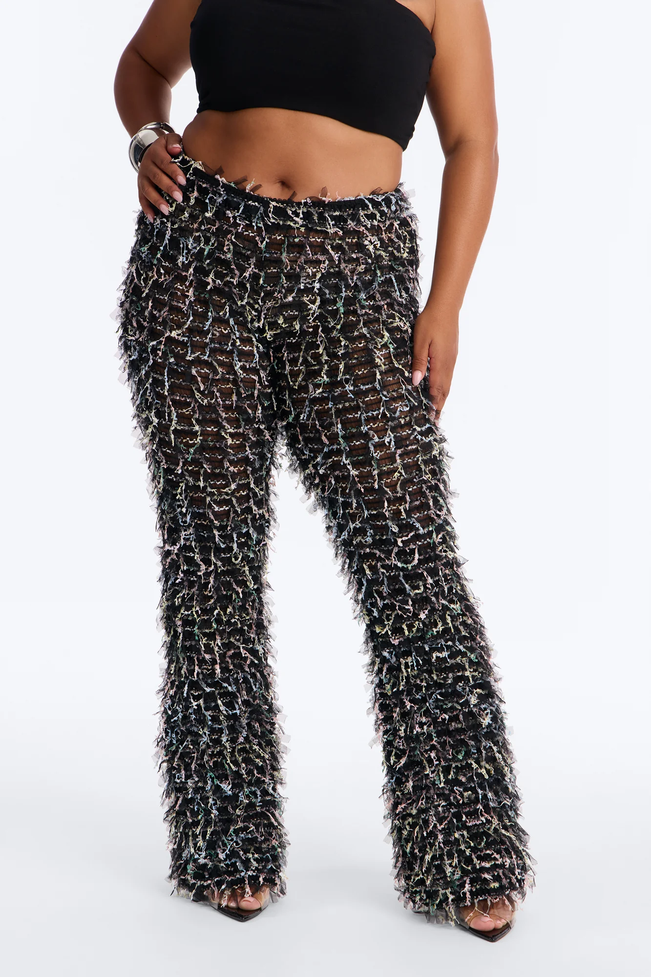 Flocked Up Straight Leg Stretch Pant - Black - Image 6
