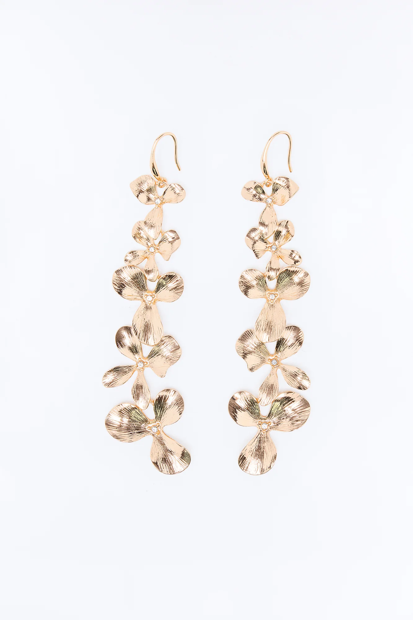 Floral Garden Drop Earrings - Gold - Image 3