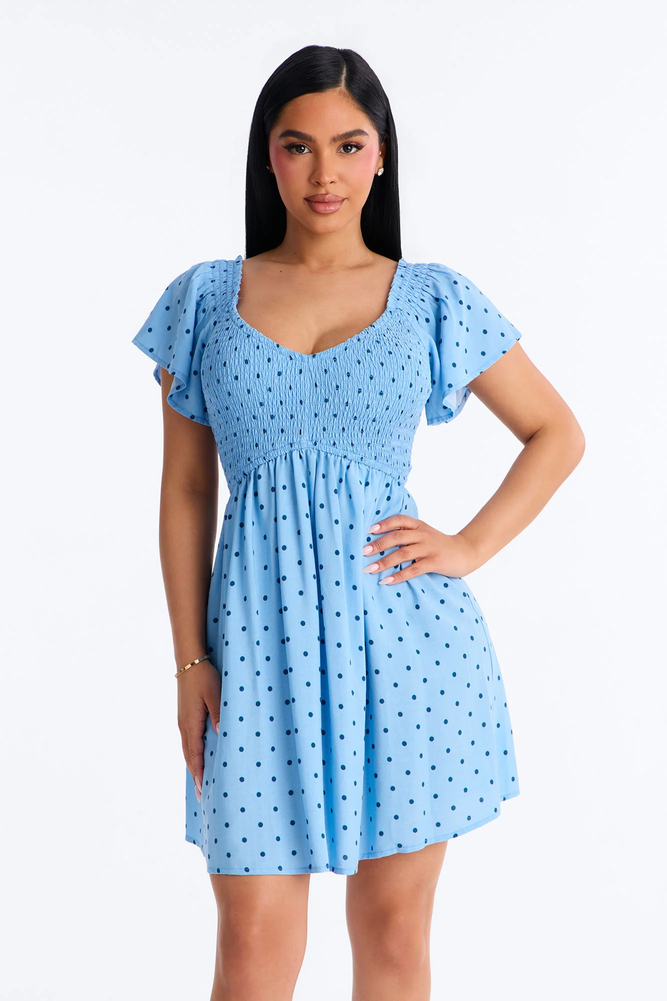 Flower Child Floral Mini Dress - Blue/combo