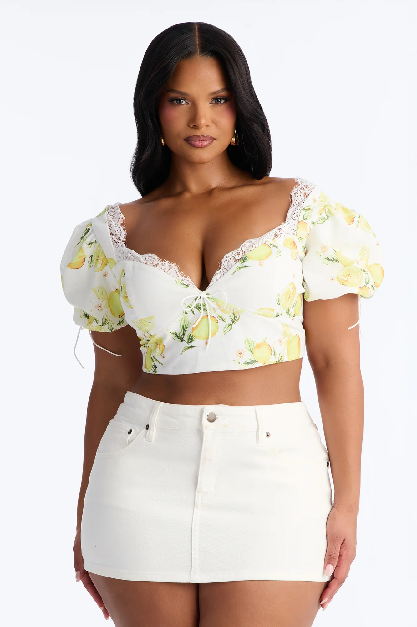 Flower Daydreams Puff Sleeve Top - White/combo - Image 4