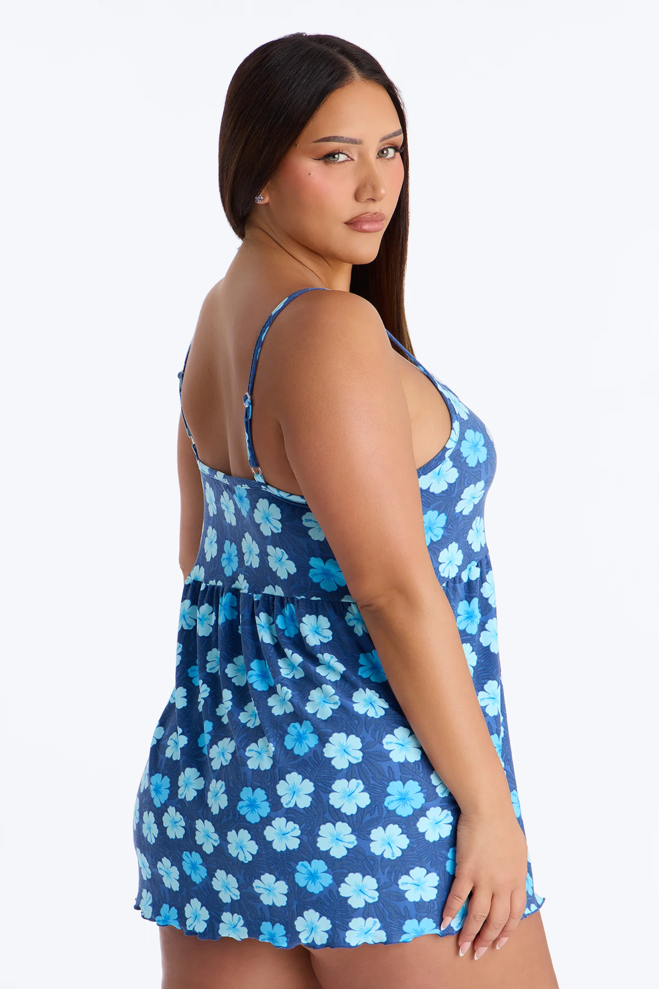 Flowers Are Restful PJ Sleep Dress - Blue - Image 6