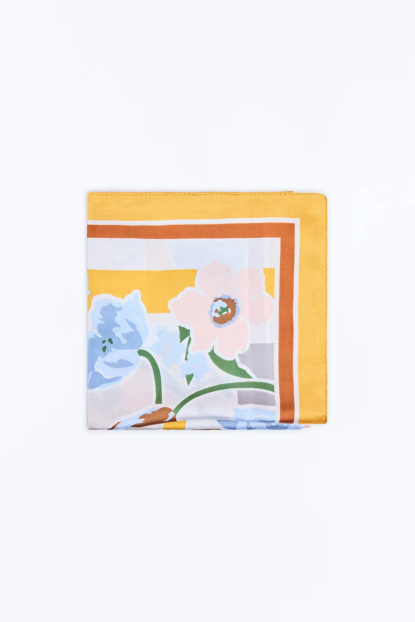Flowers Of Sicily Head Scarf - Blue/combo