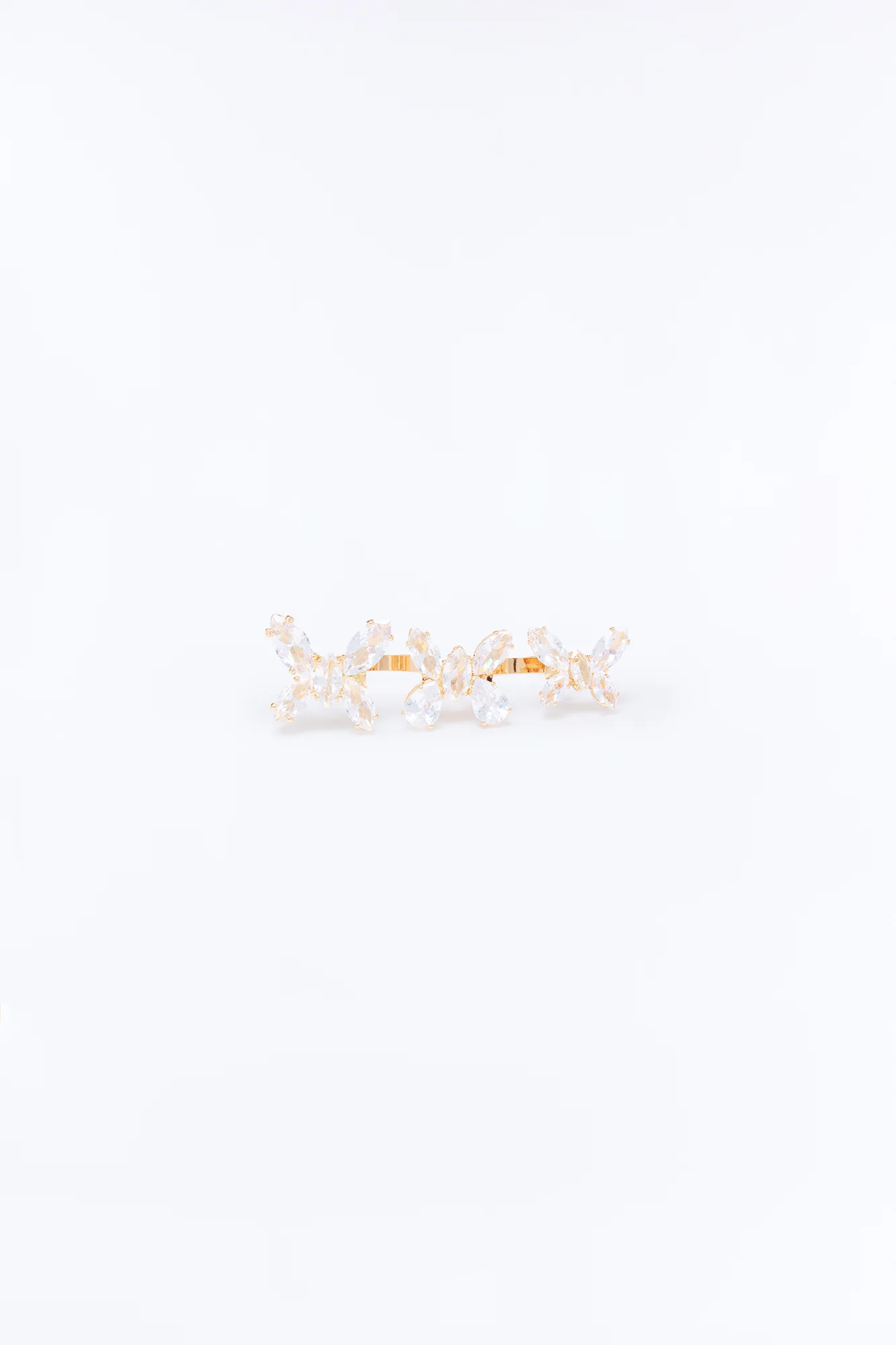 Fluttering Gems Toe Ring - Gold - Image 3