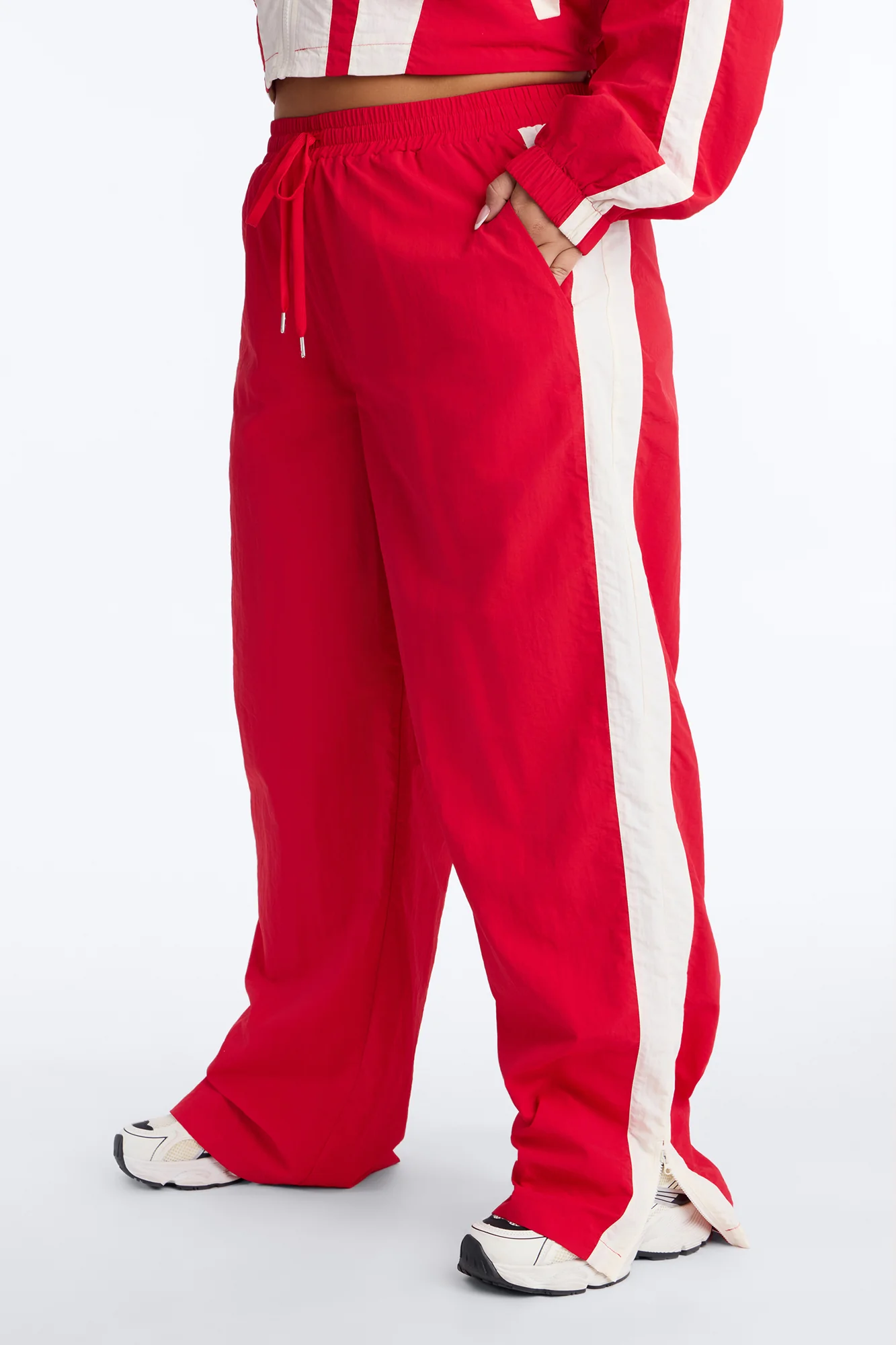 Fly Girl Era Color Block Windbreaker Pant″ - Red - Image 6