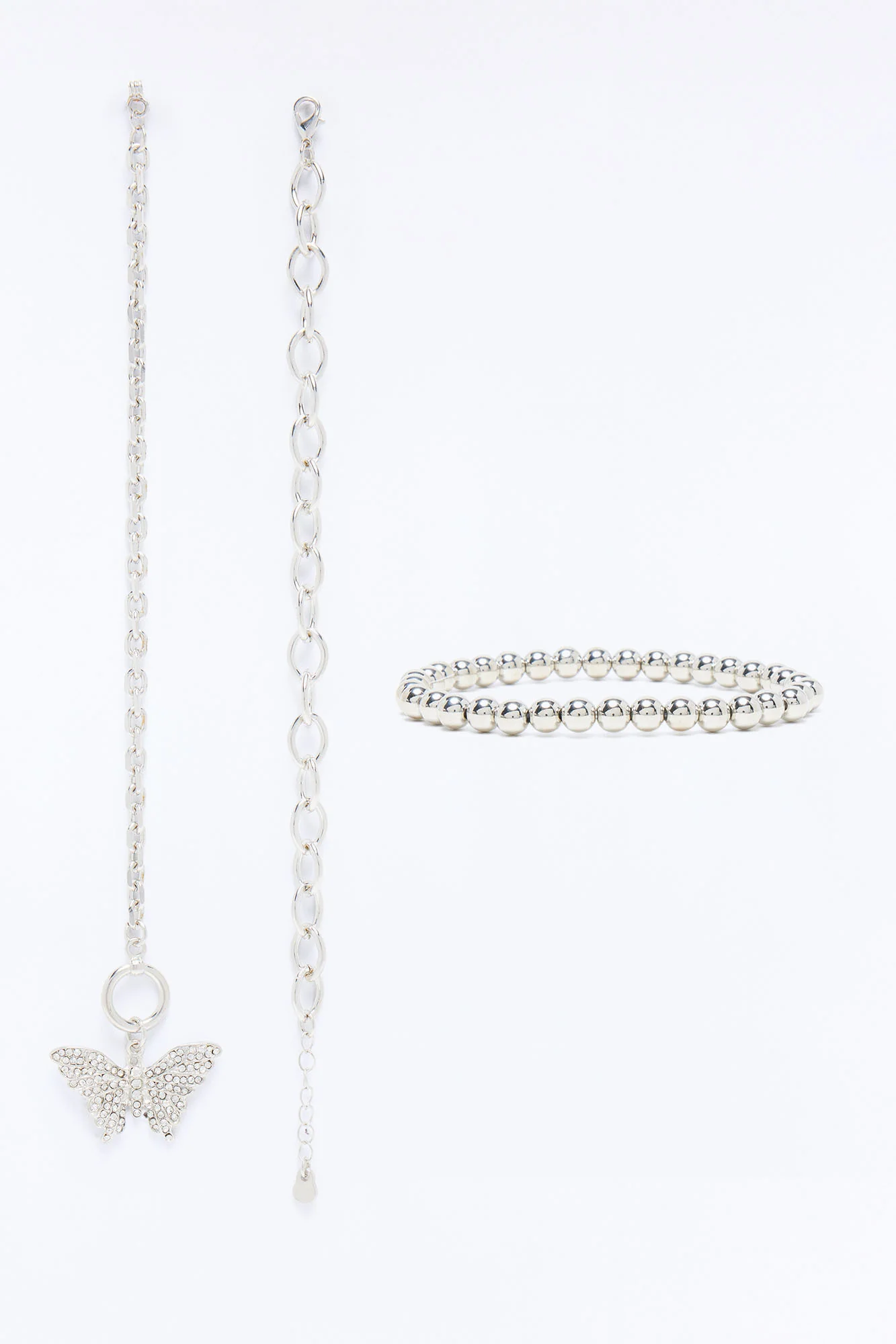 Flyest In Town 3 Piece Bracelet Set - Silver